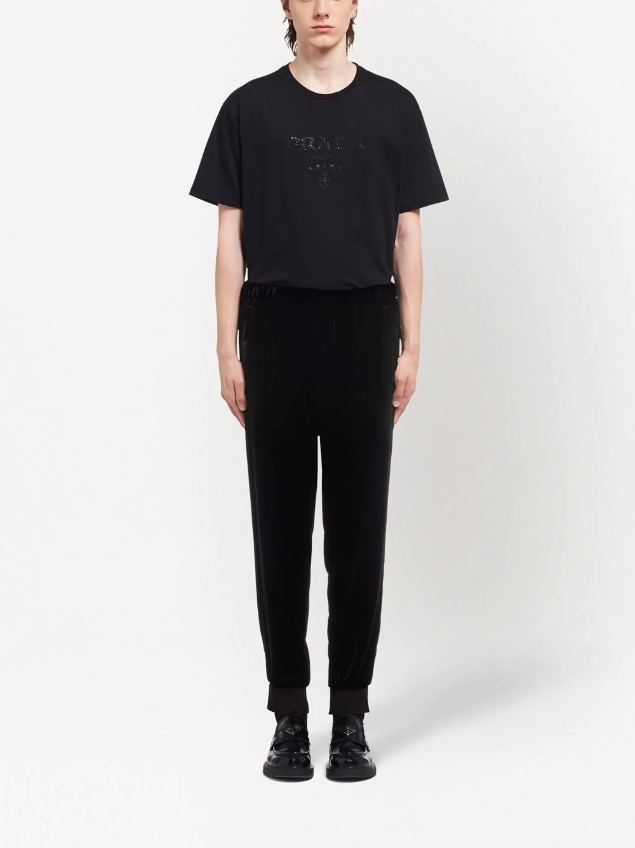 velvet track pants