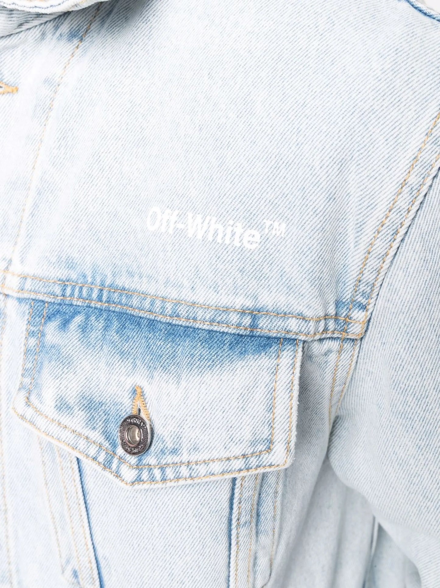 bleached-effect denim jacket