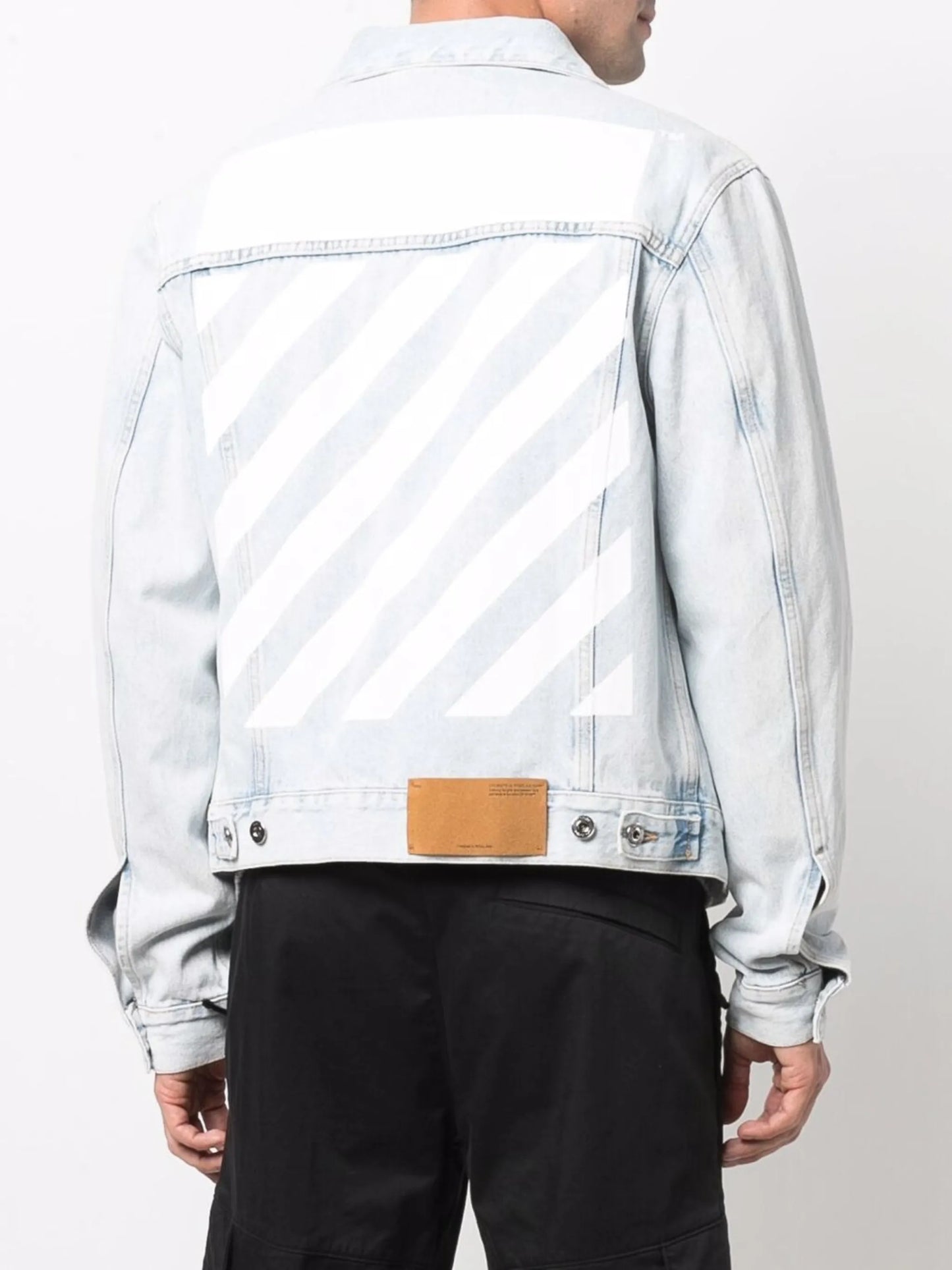 bleached-effect denim jacket