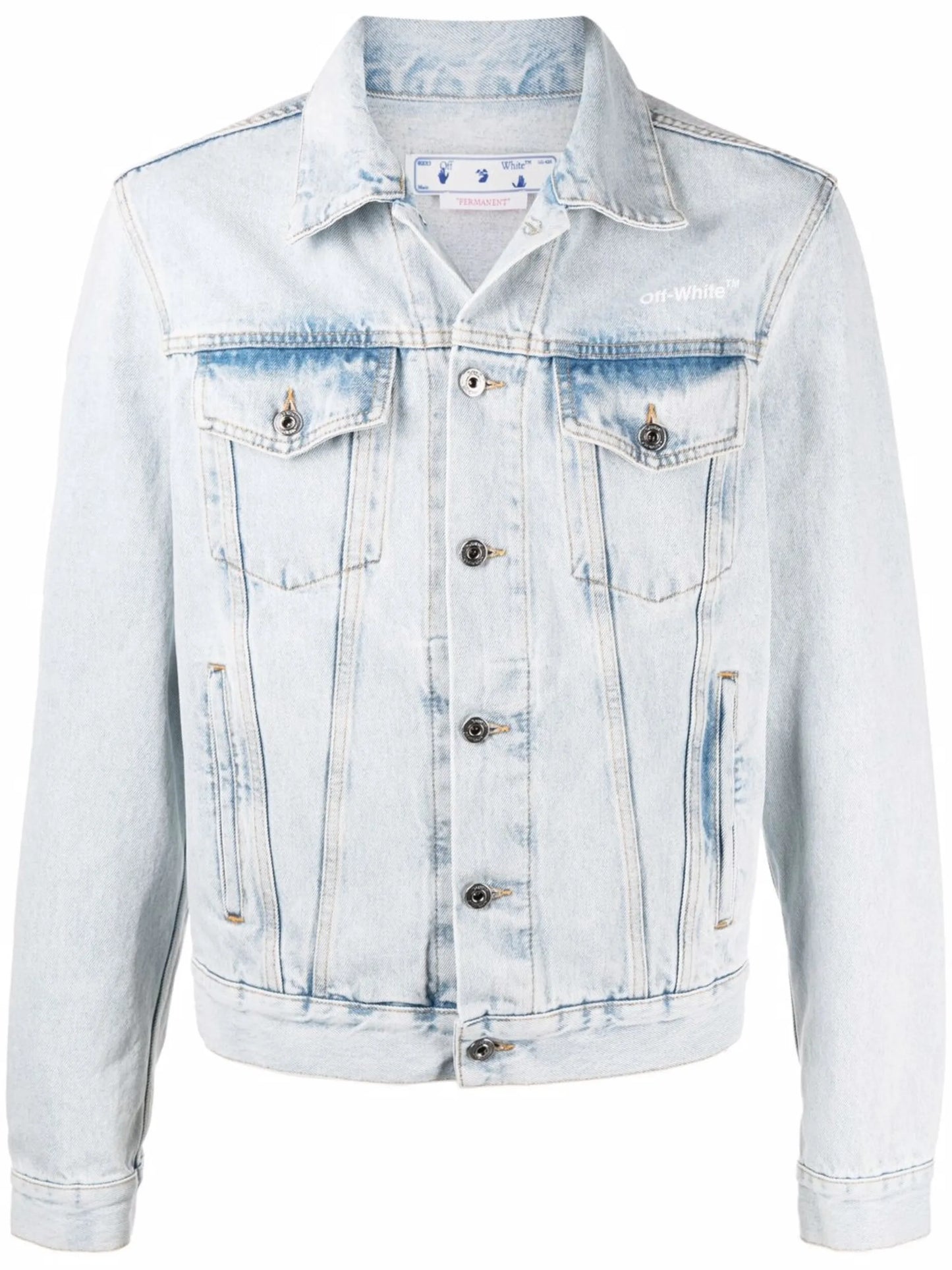 bleached-effect denim jacket