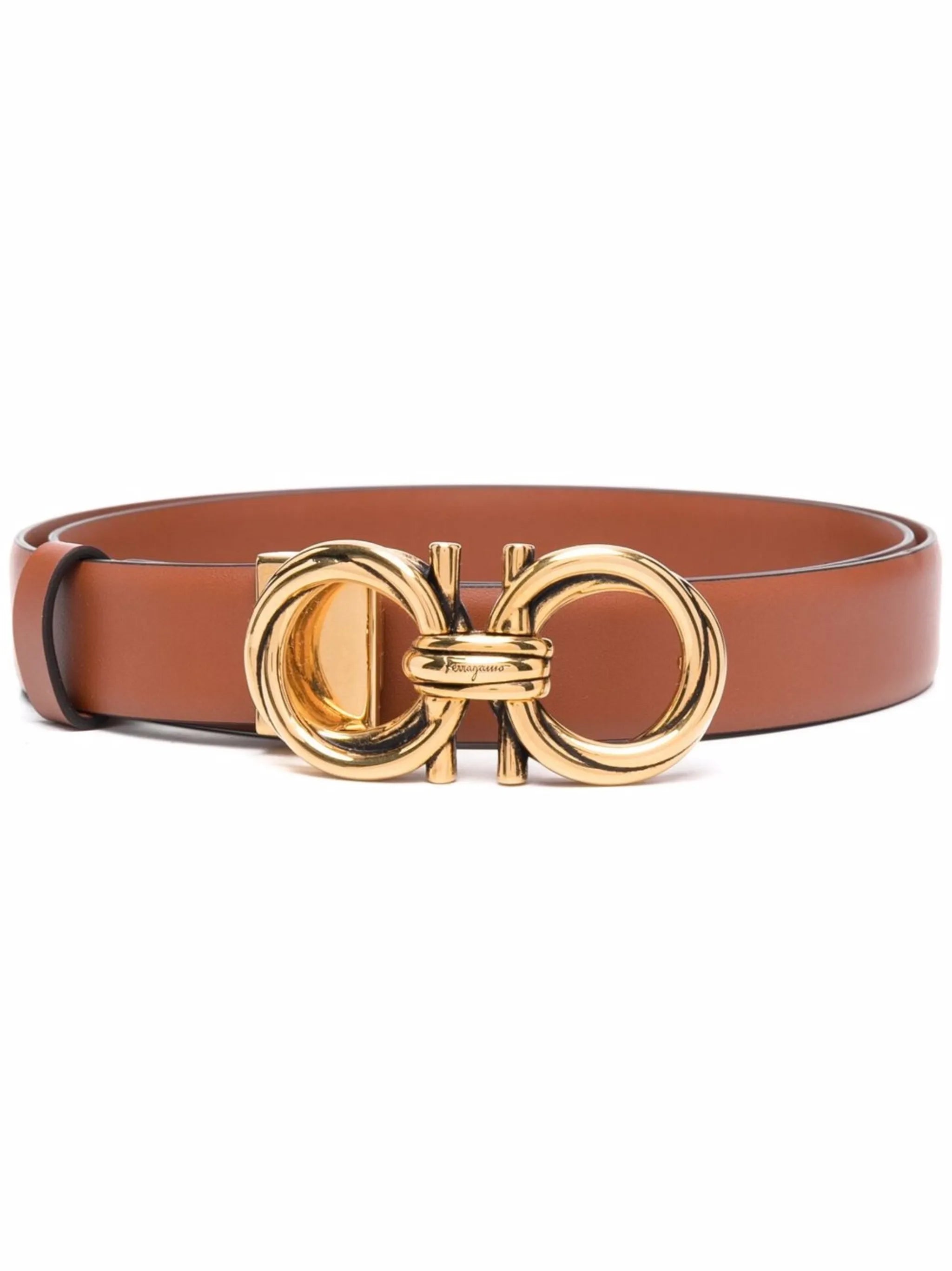 logo-embellished leather belt