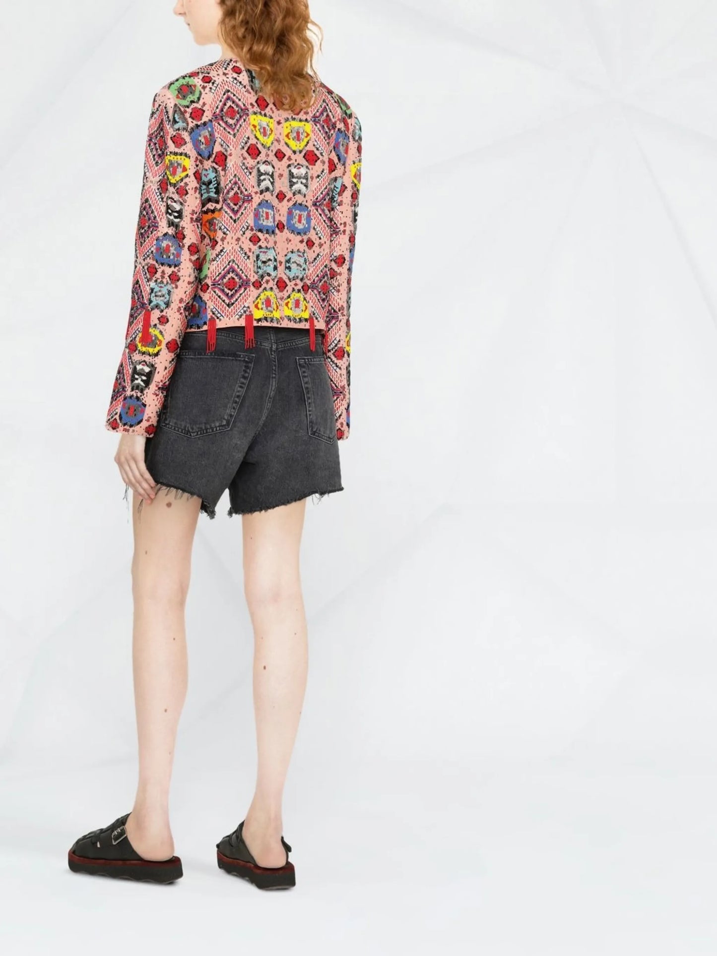 cropped embroidered jacket