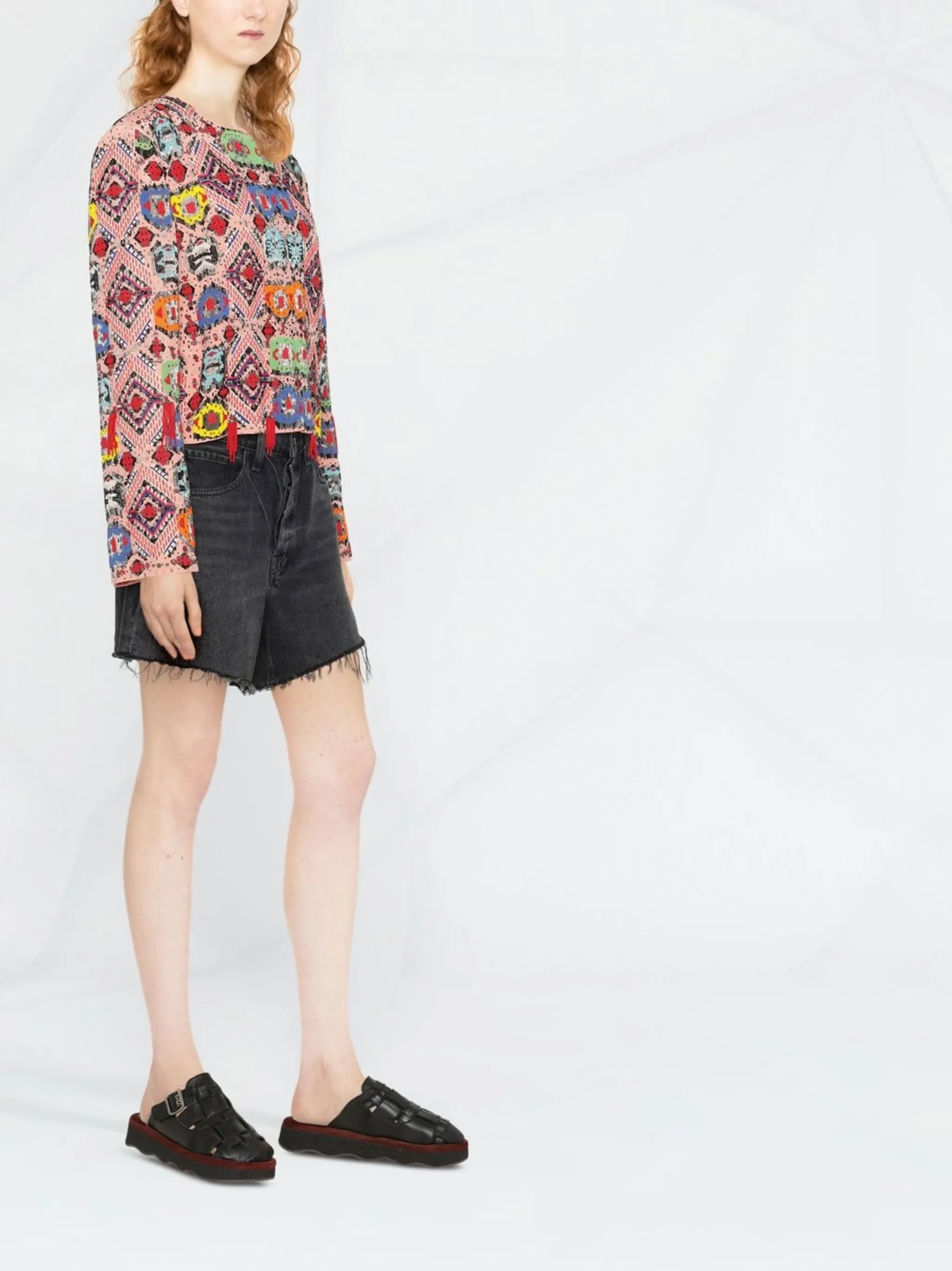 cropped embroidered jacket