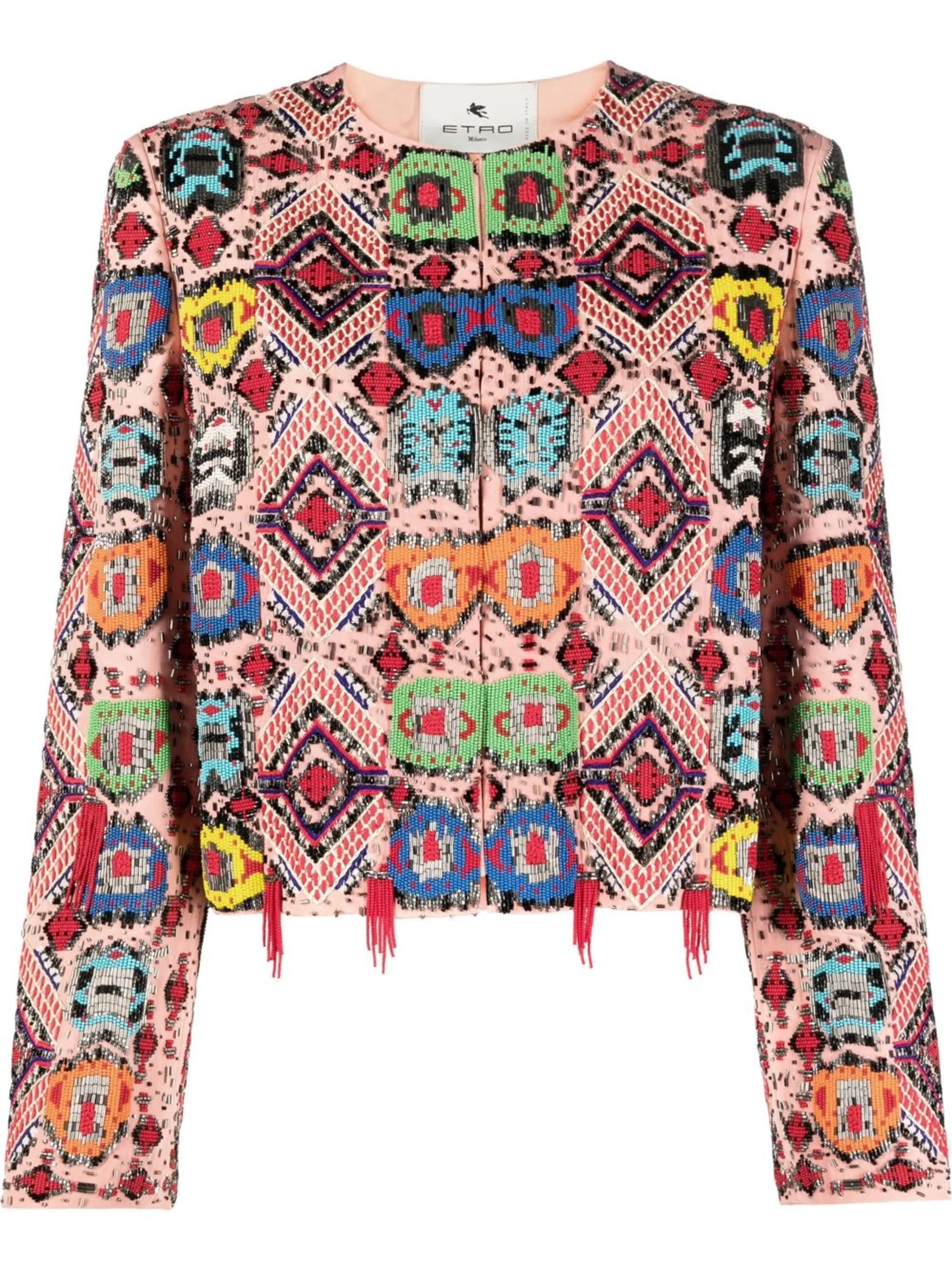 cropped embroidered jacket