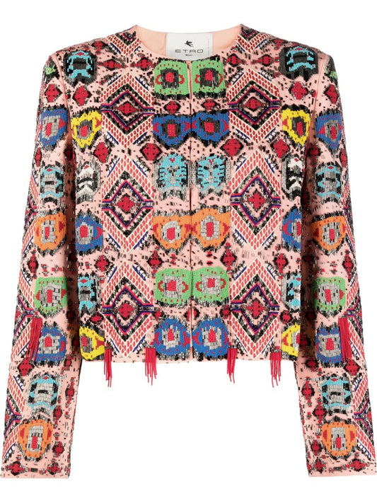 cropped embroidered jacket