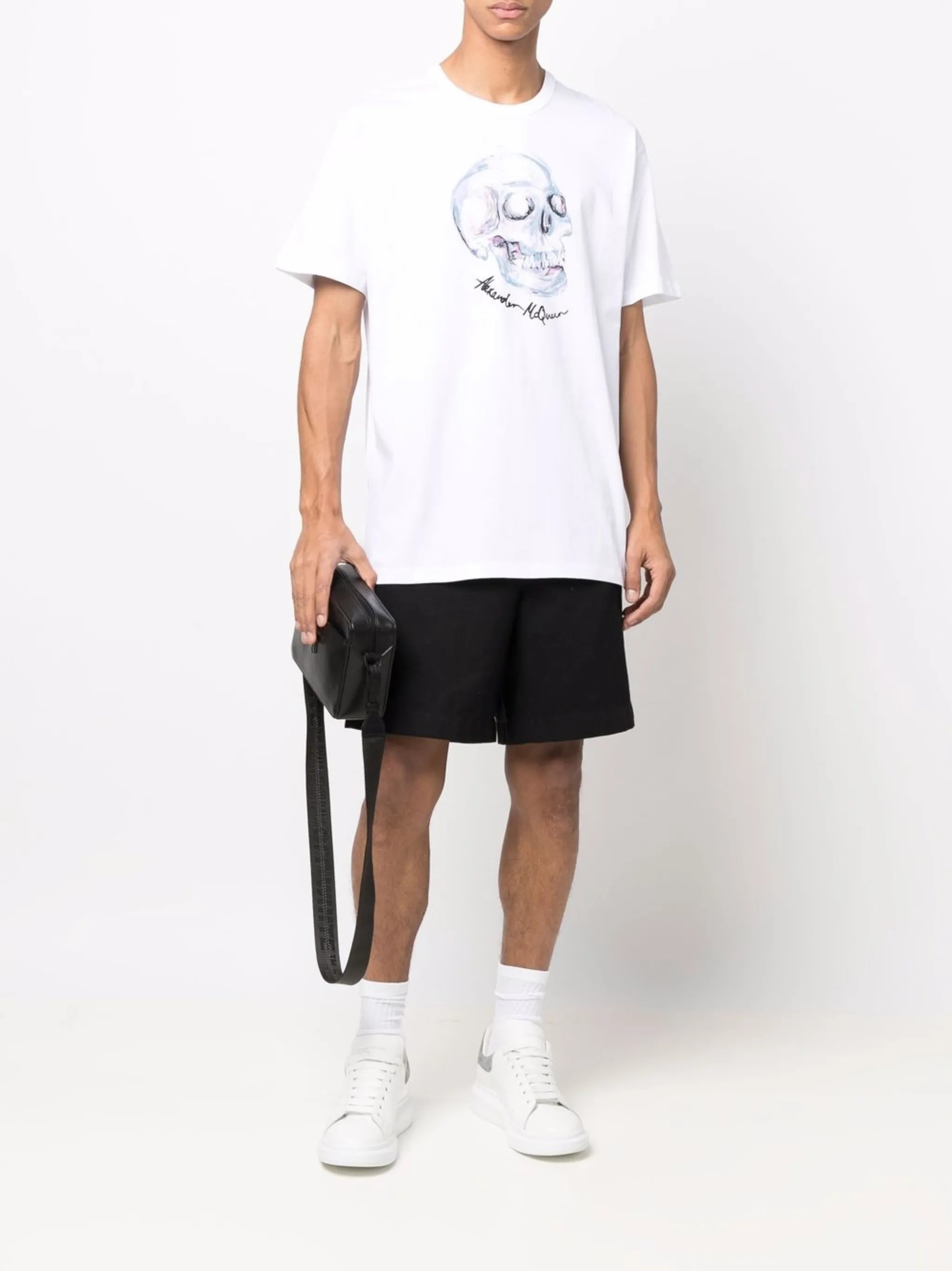 skull-print cotton T-shirt