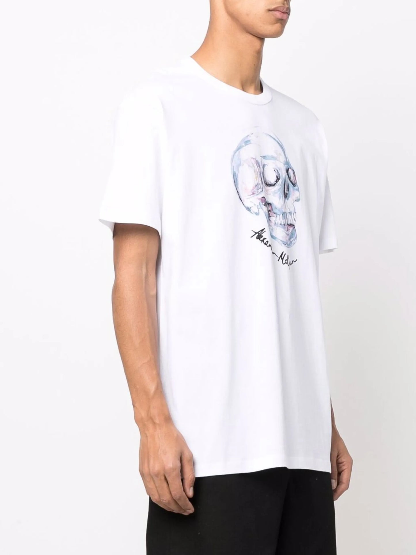 skull-print cotton T-shirt