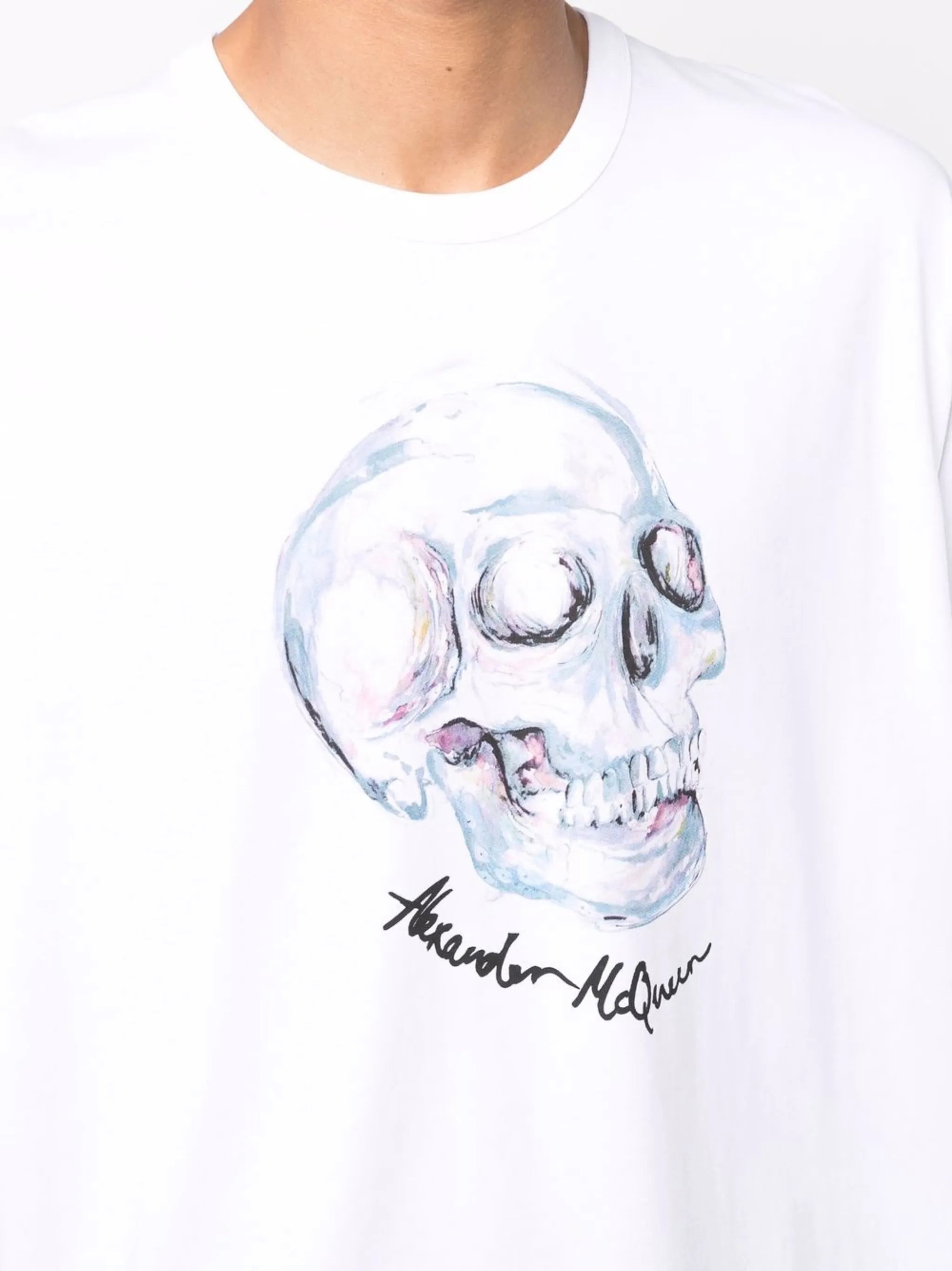 skull-print cotton T-shirt