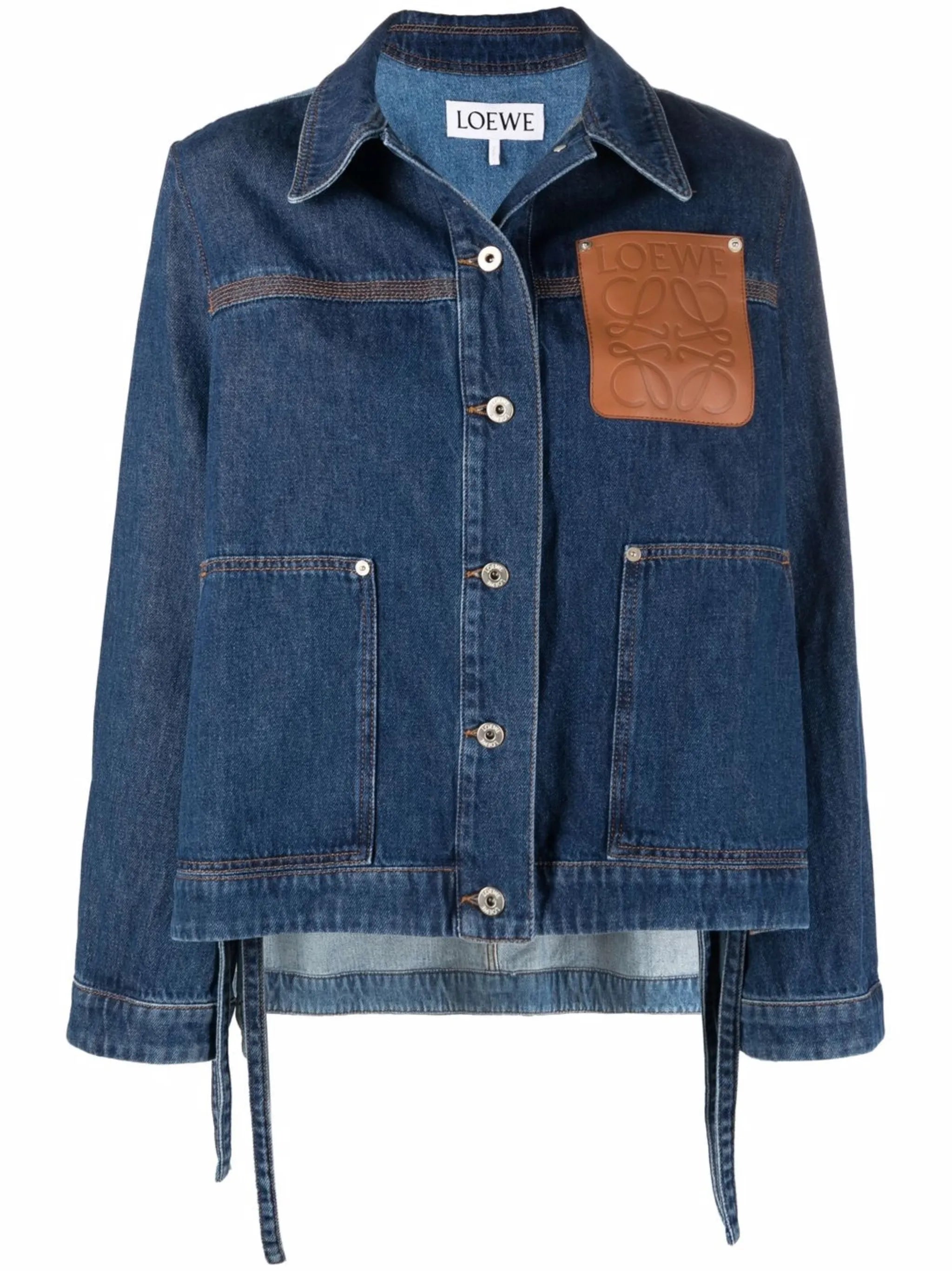 Workwear logo debossed denim jacket