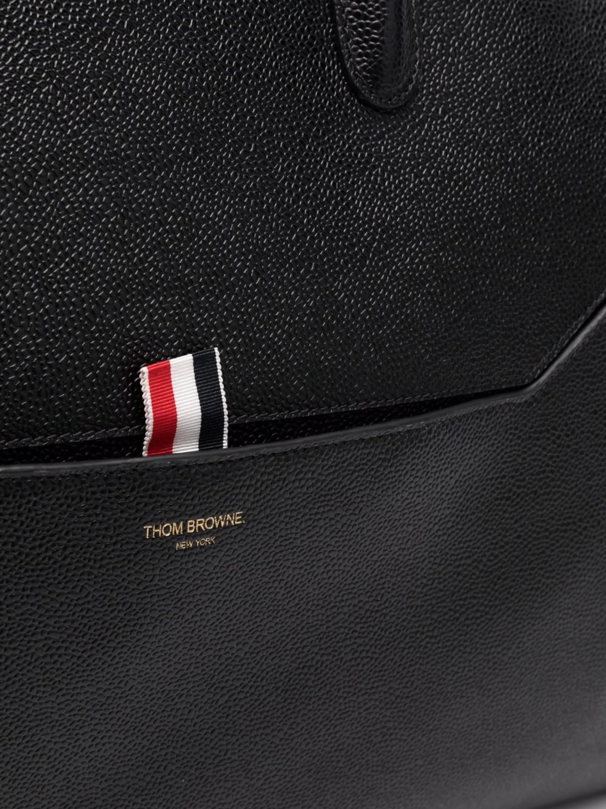 RWB stripe leather holdall