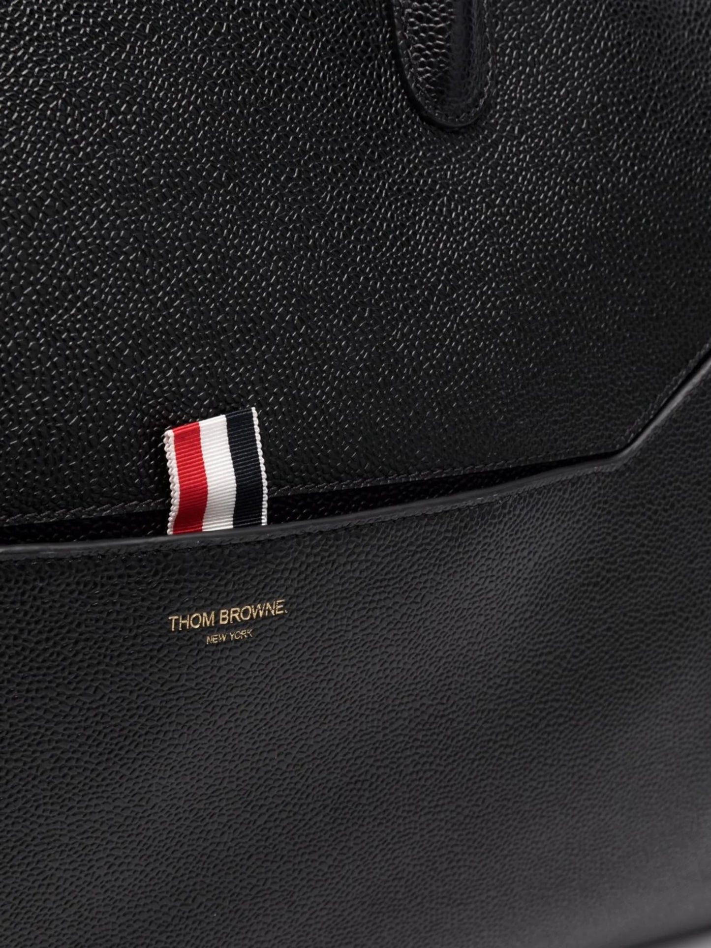 RWB stripe leather holdall