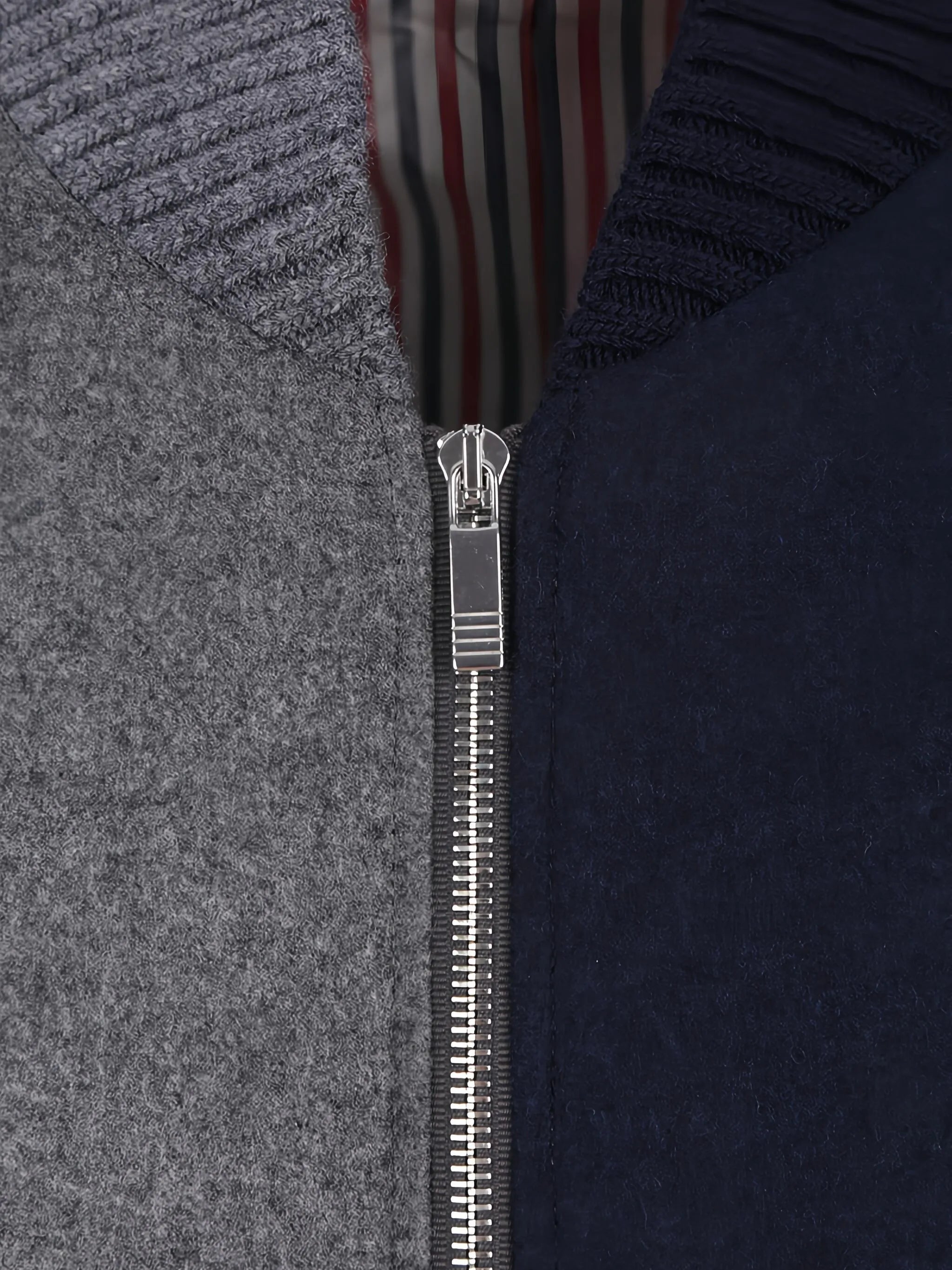 multi-panel zip-fastening jacket