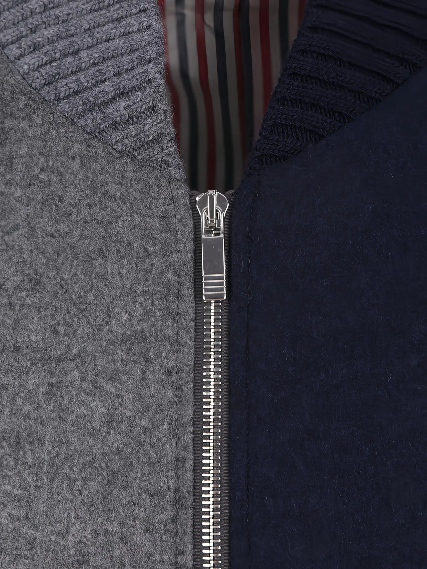multi-panel zip-fastening jacket