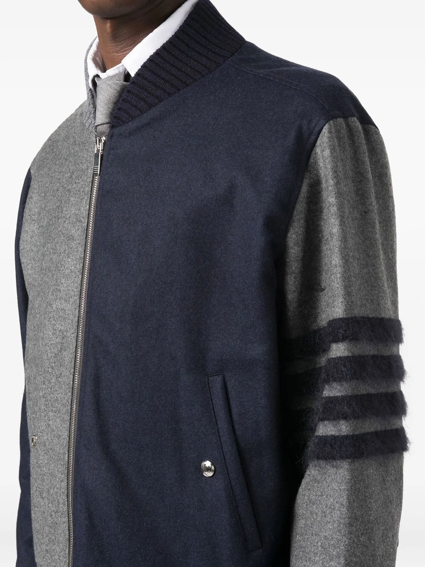 multi-panel zip-fastening jacket