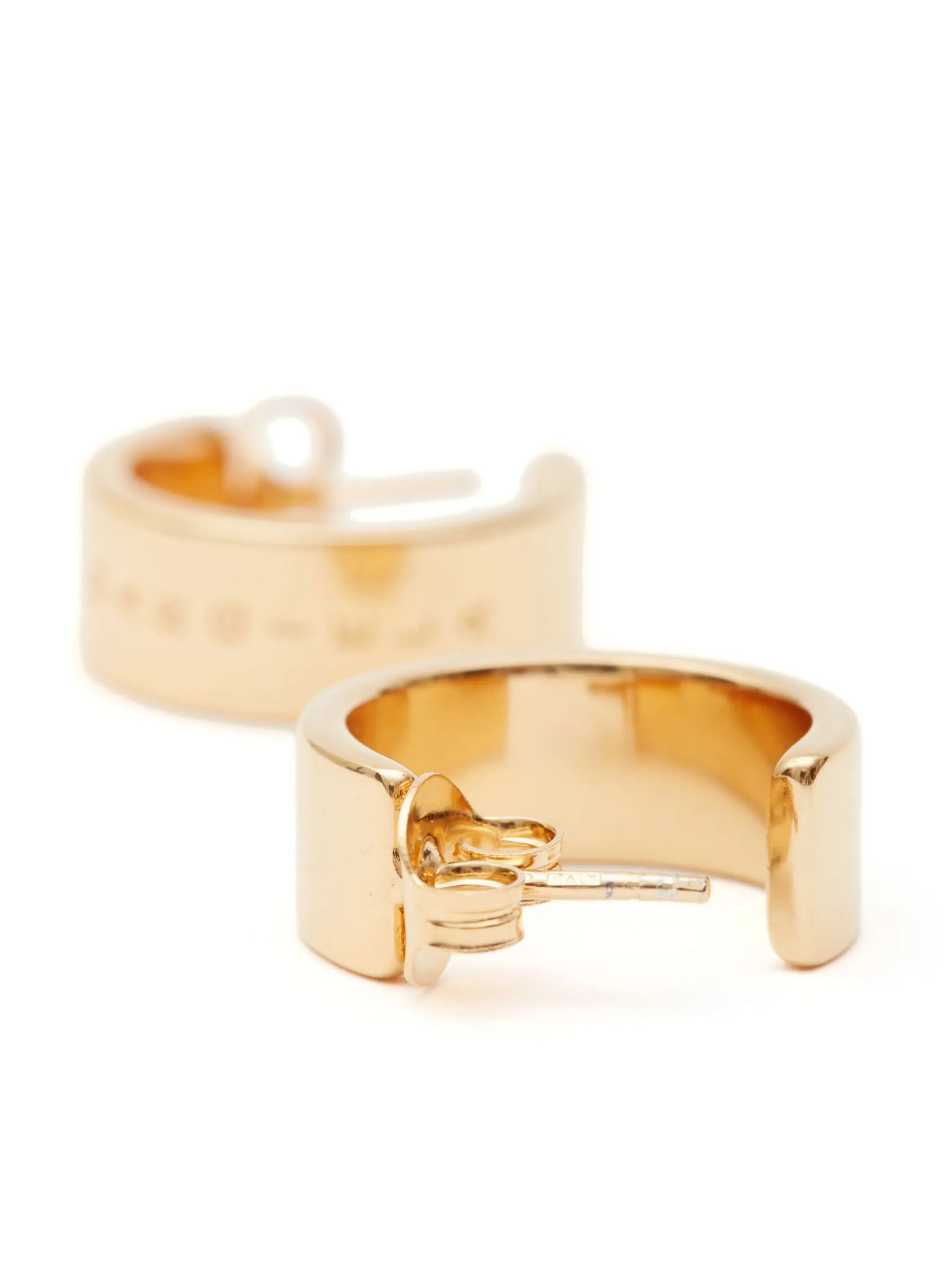 Minimal engraved hoop earrings