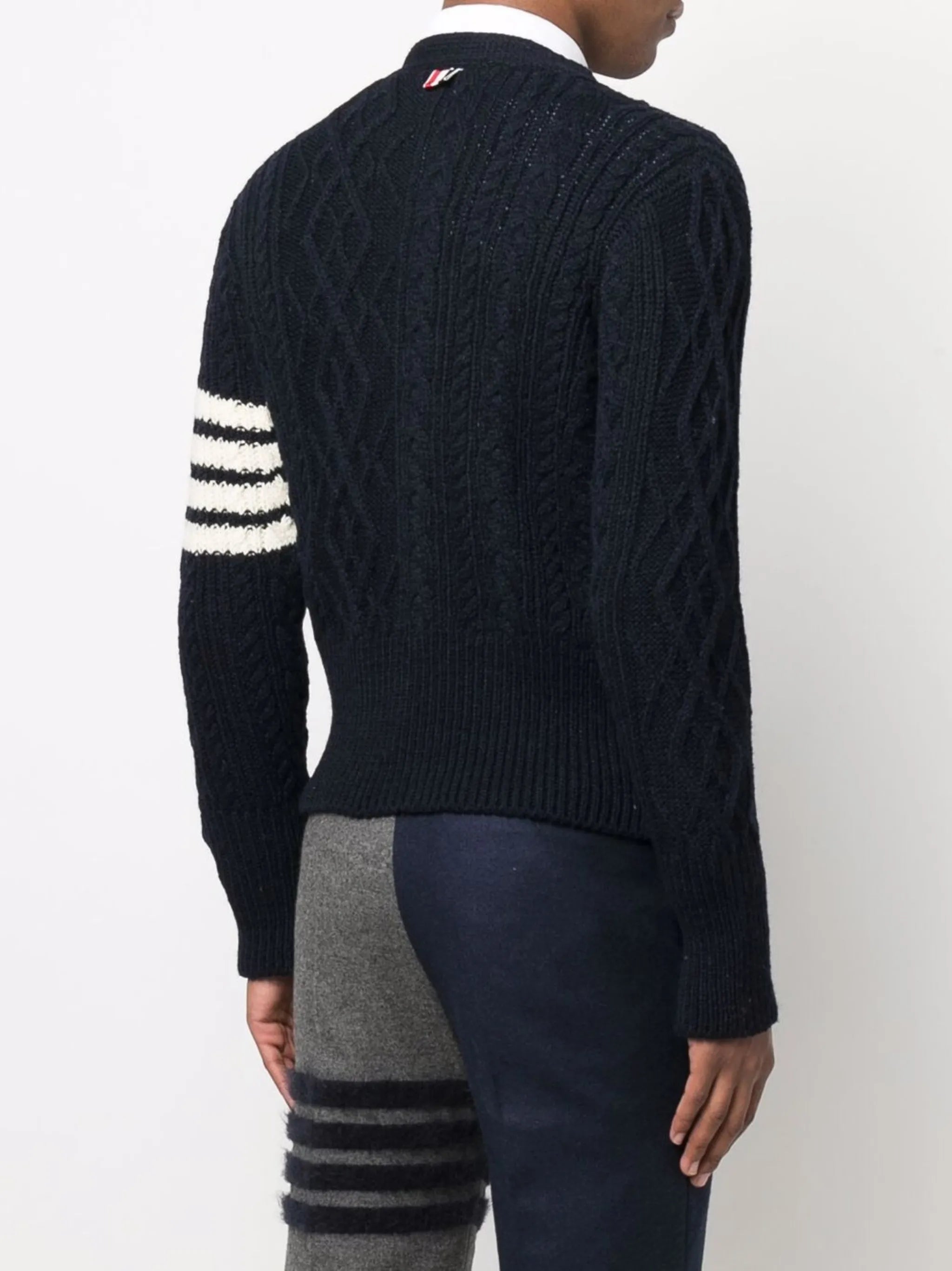 4-Bar striped cardigan