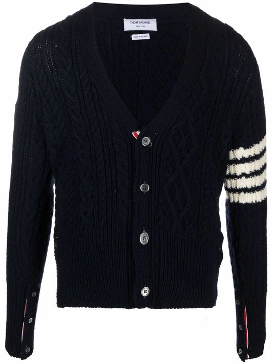 4-Bar striped cardigan