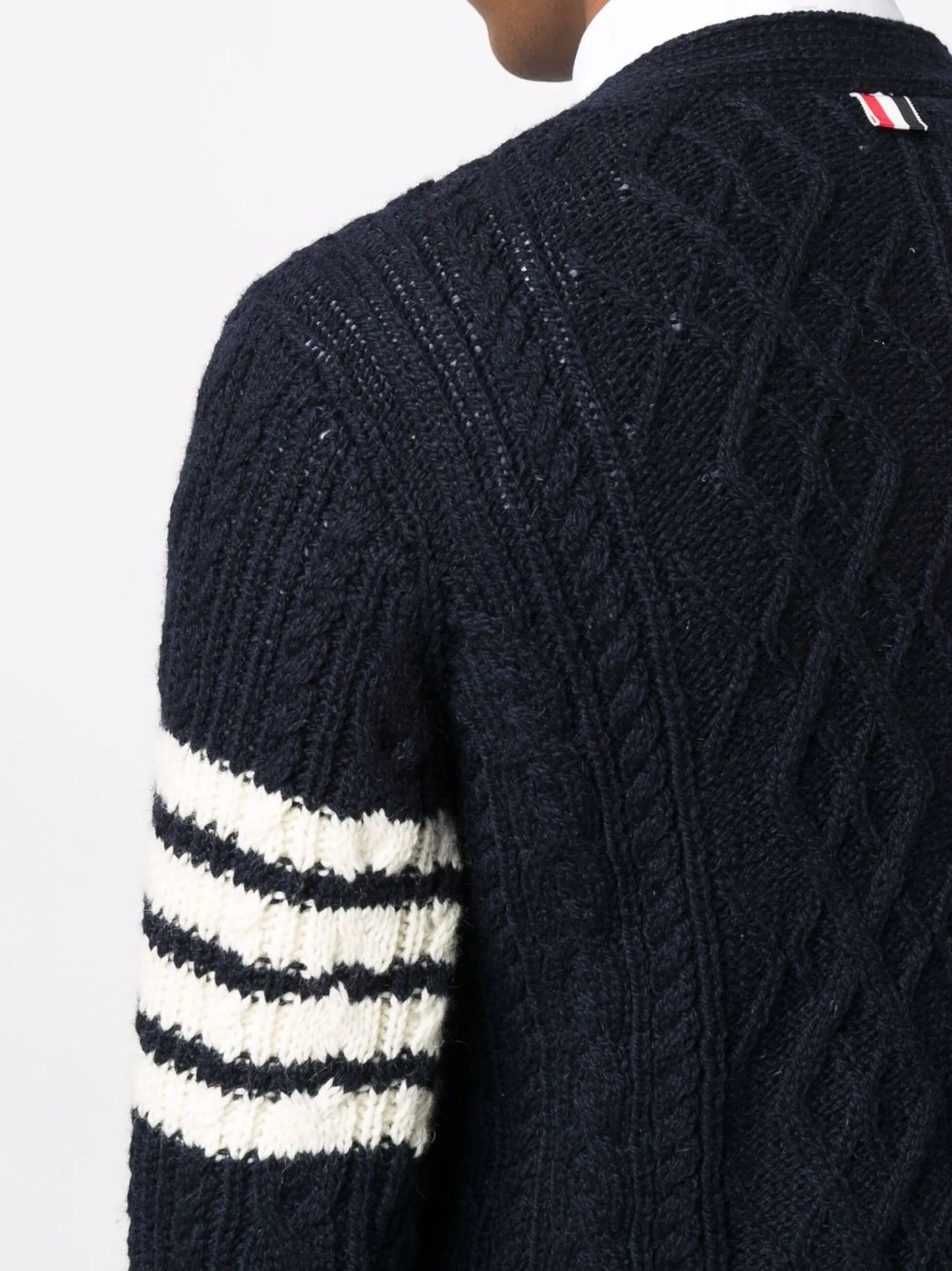 4-Bar striped cardigan