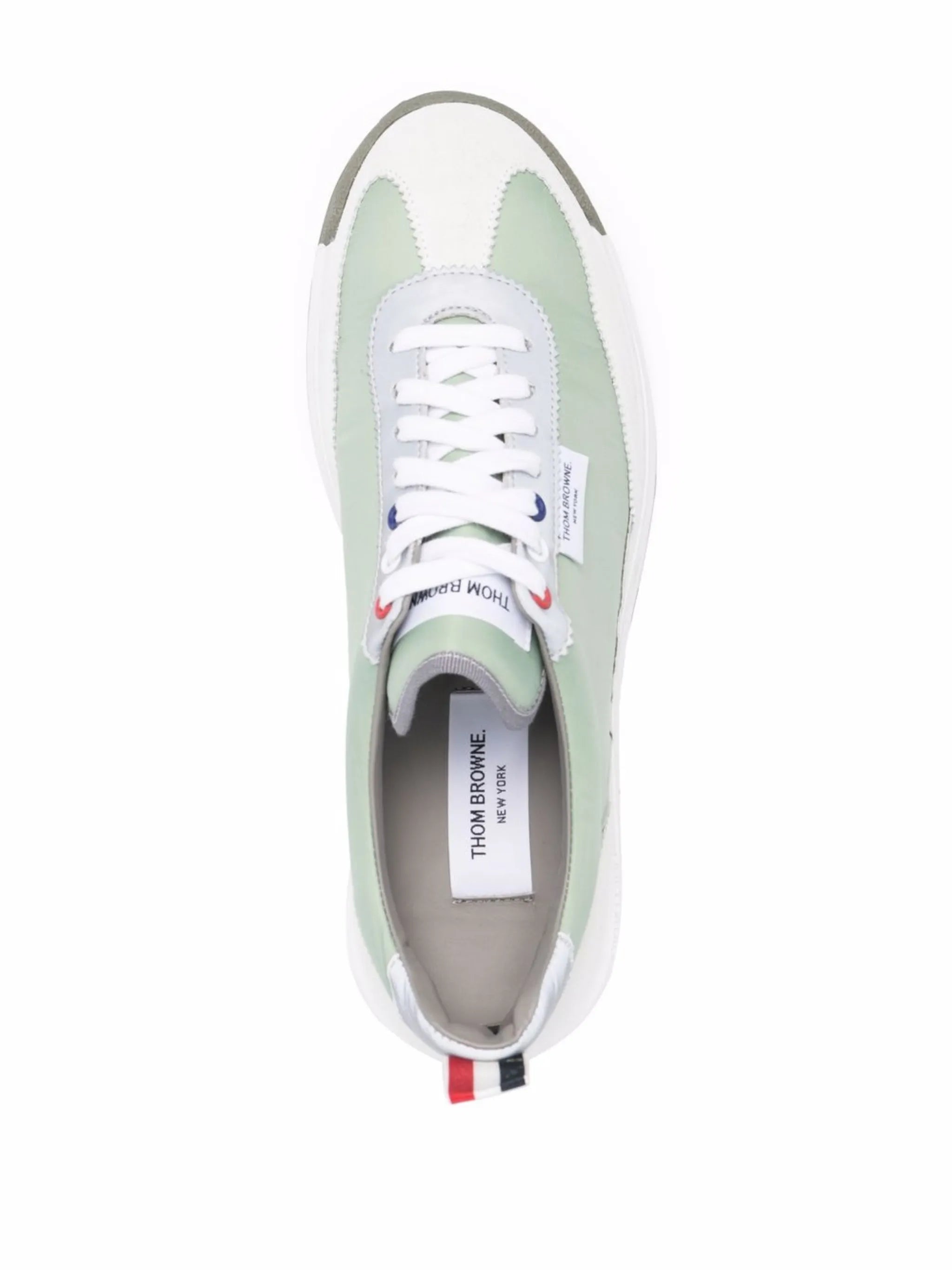 panelled low-top lace-up sneakers