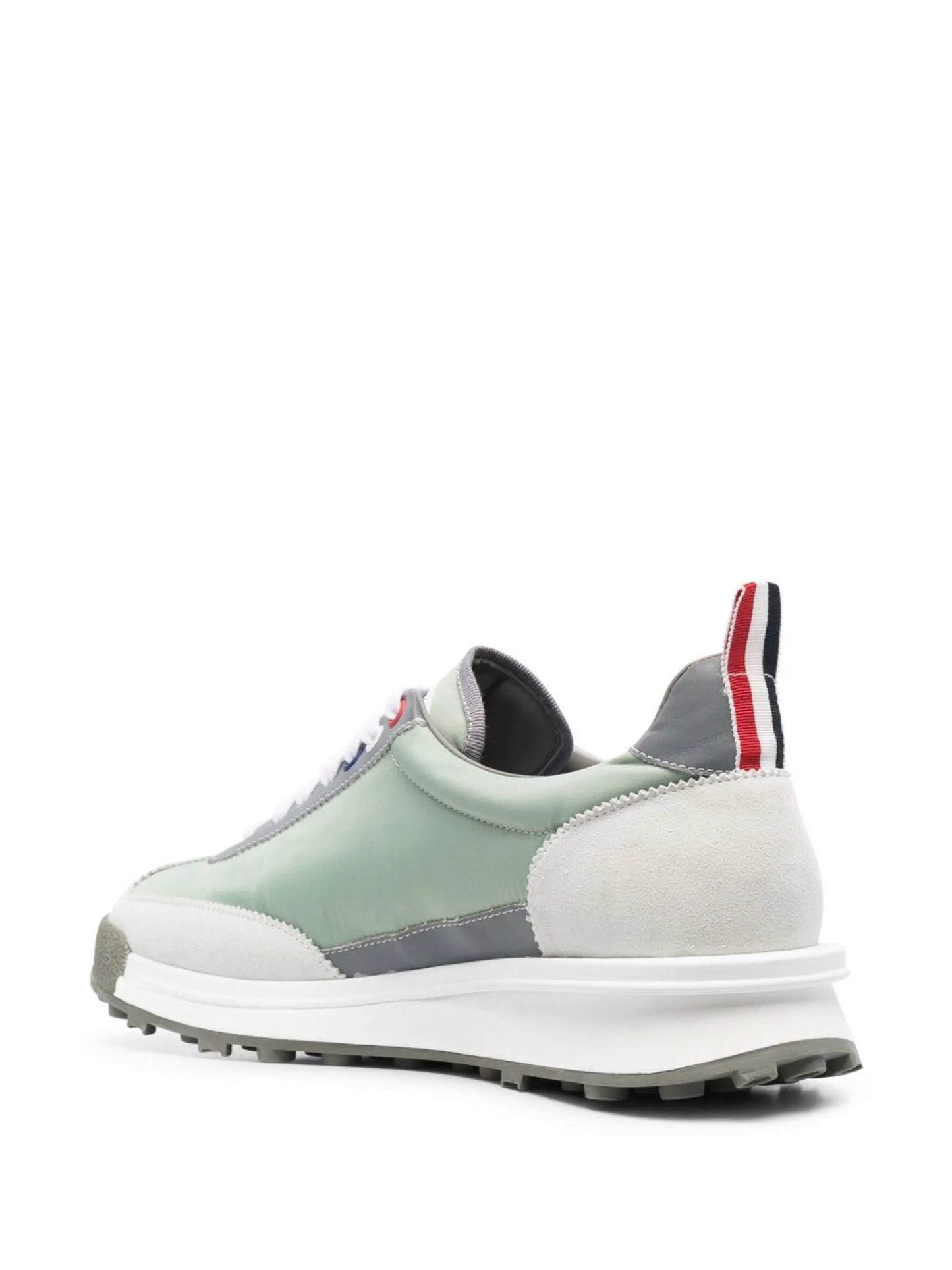 panelled low-top lace-up sneakers
