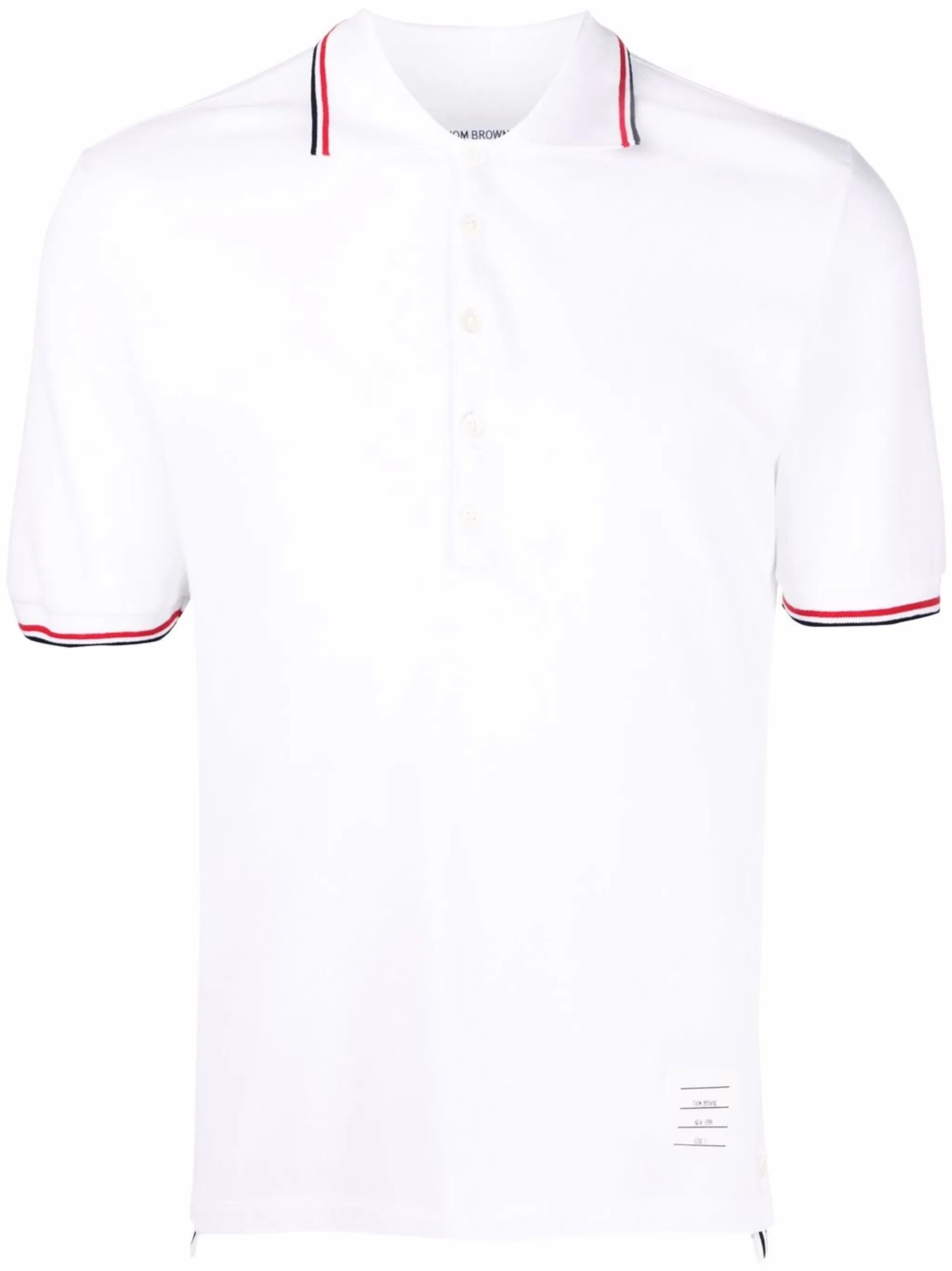 stripe-detailed polo shirt