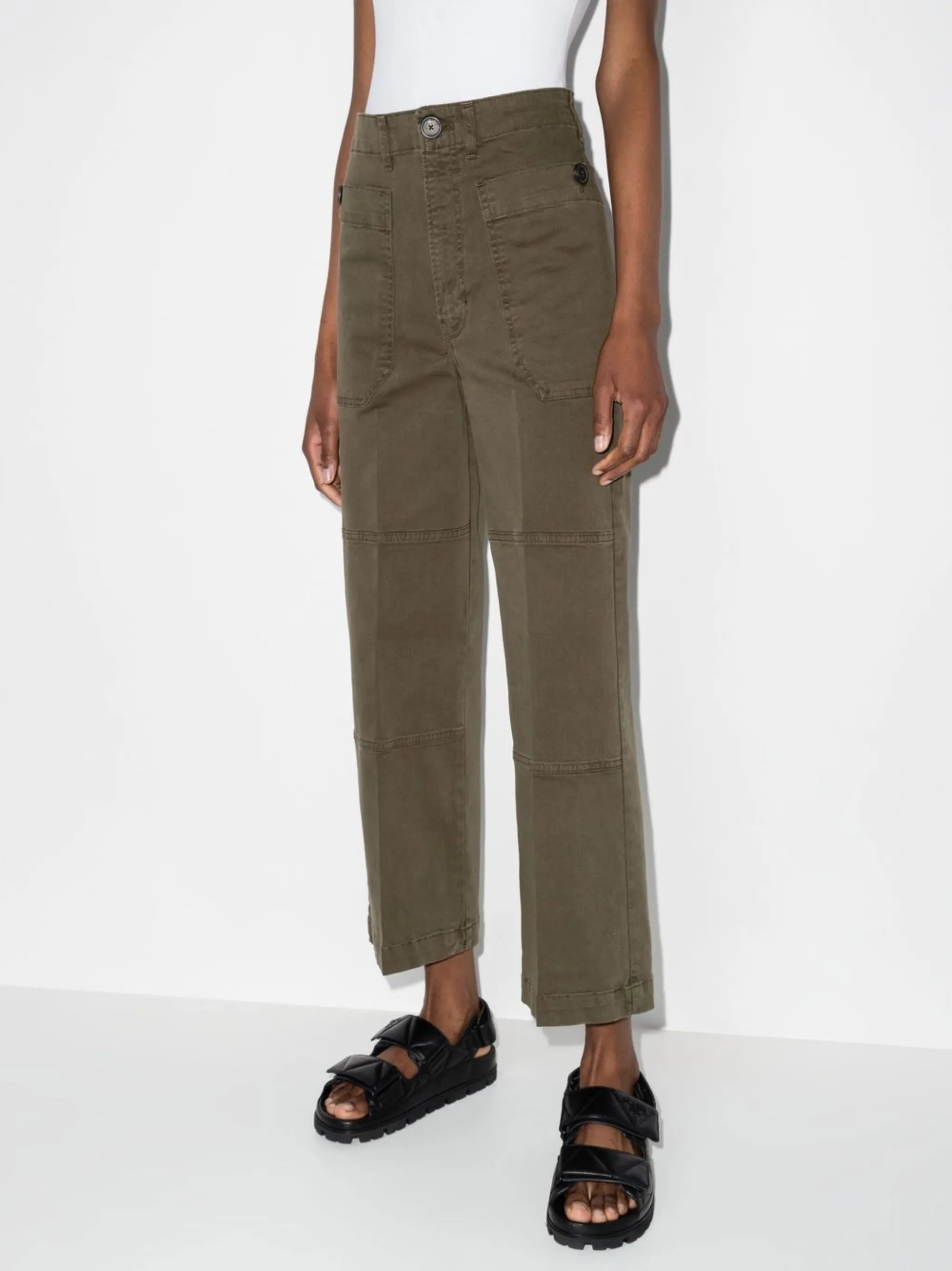 straight-leg utility trousers