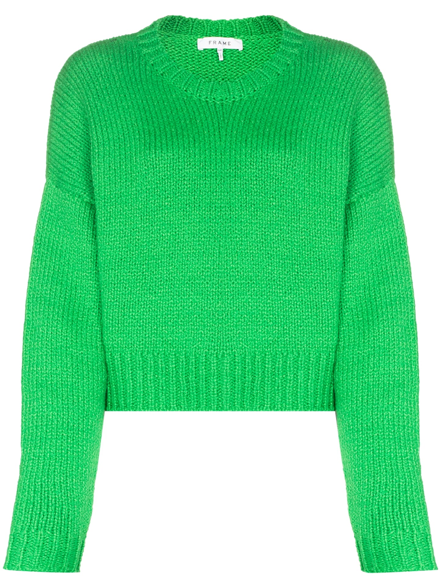 drop-shoulder chunky knit jumper