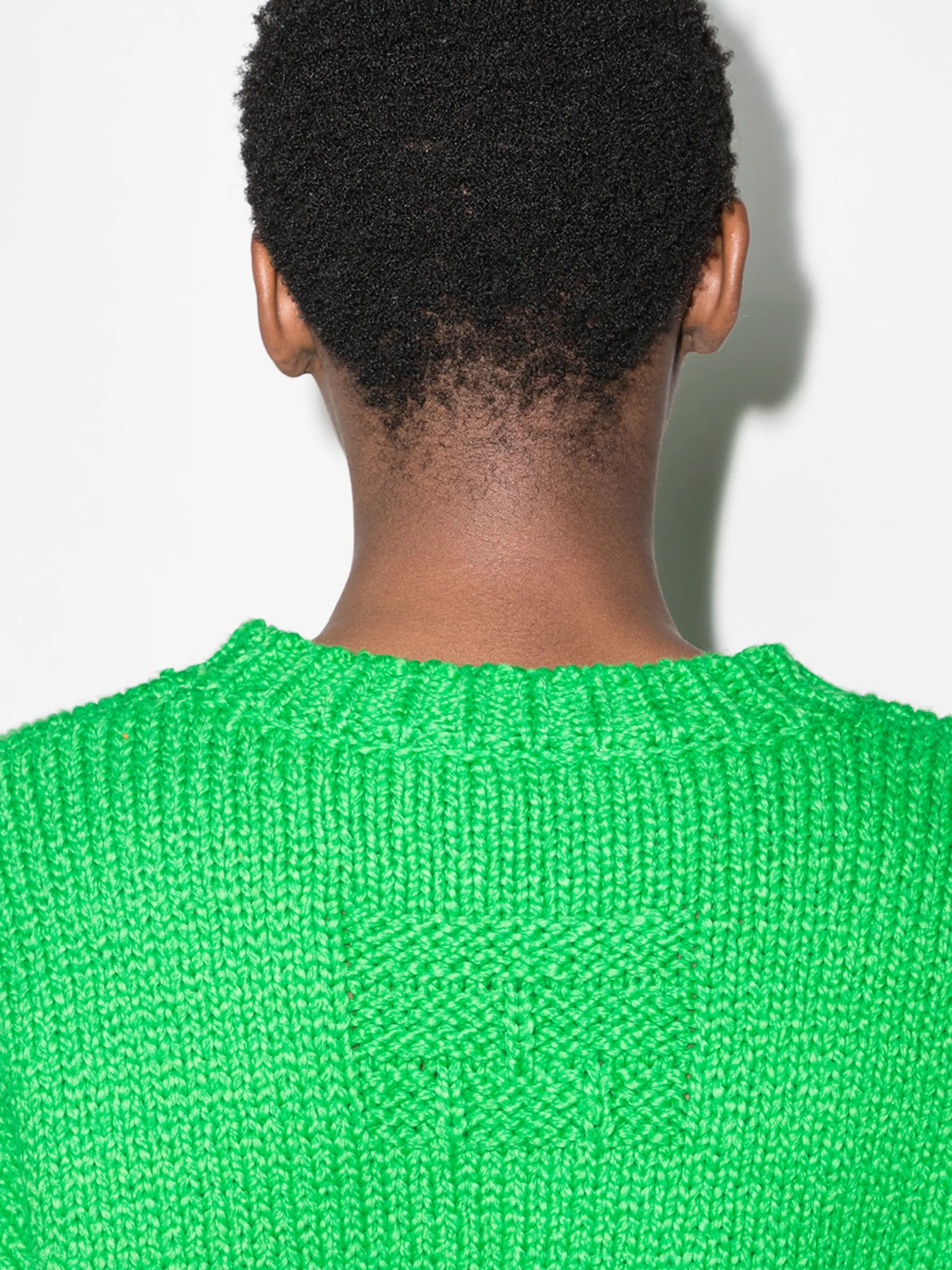 drop-shoulder chunky knit jumper