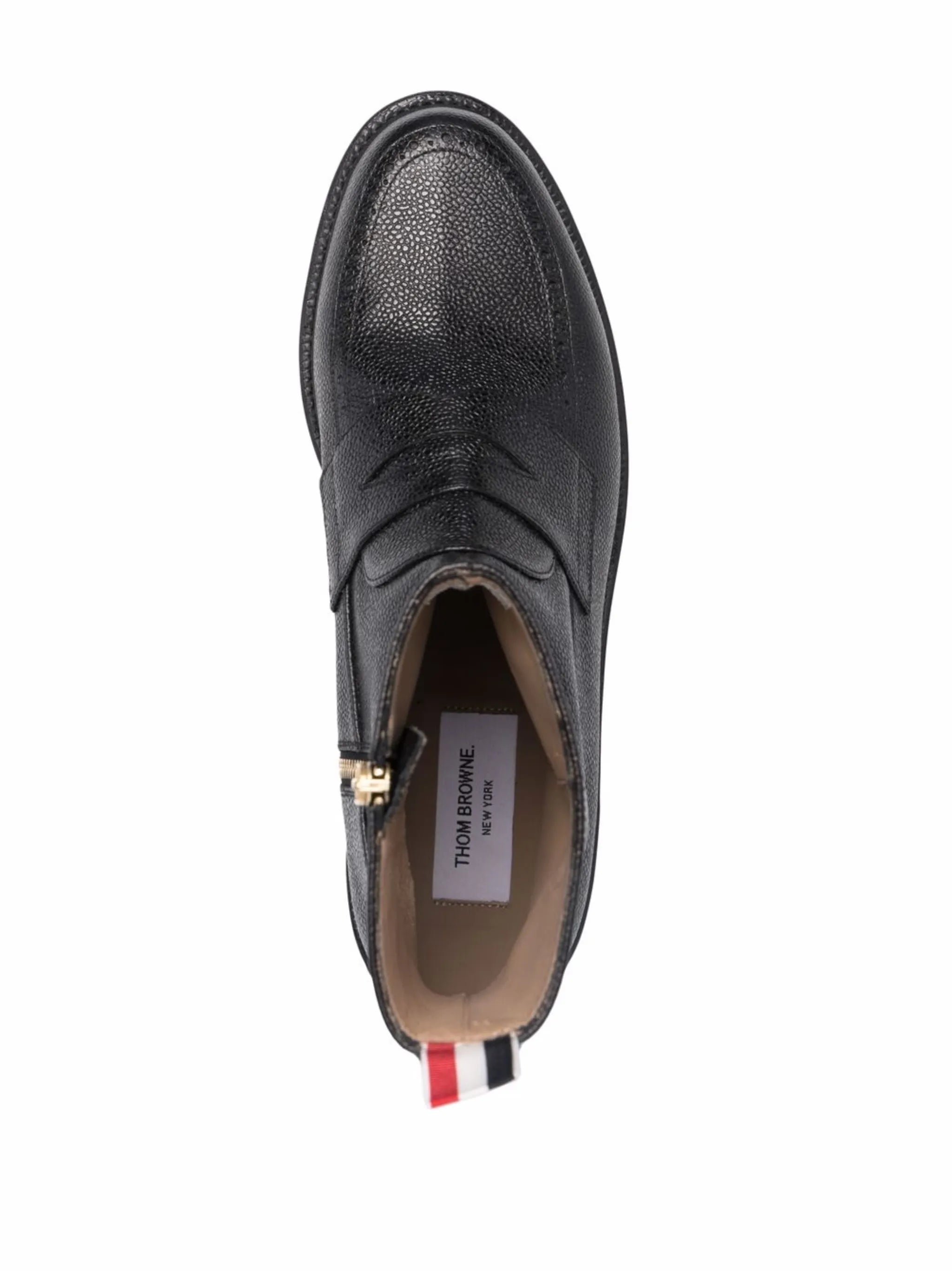 Goodyear-sole penny loafer ankle boots