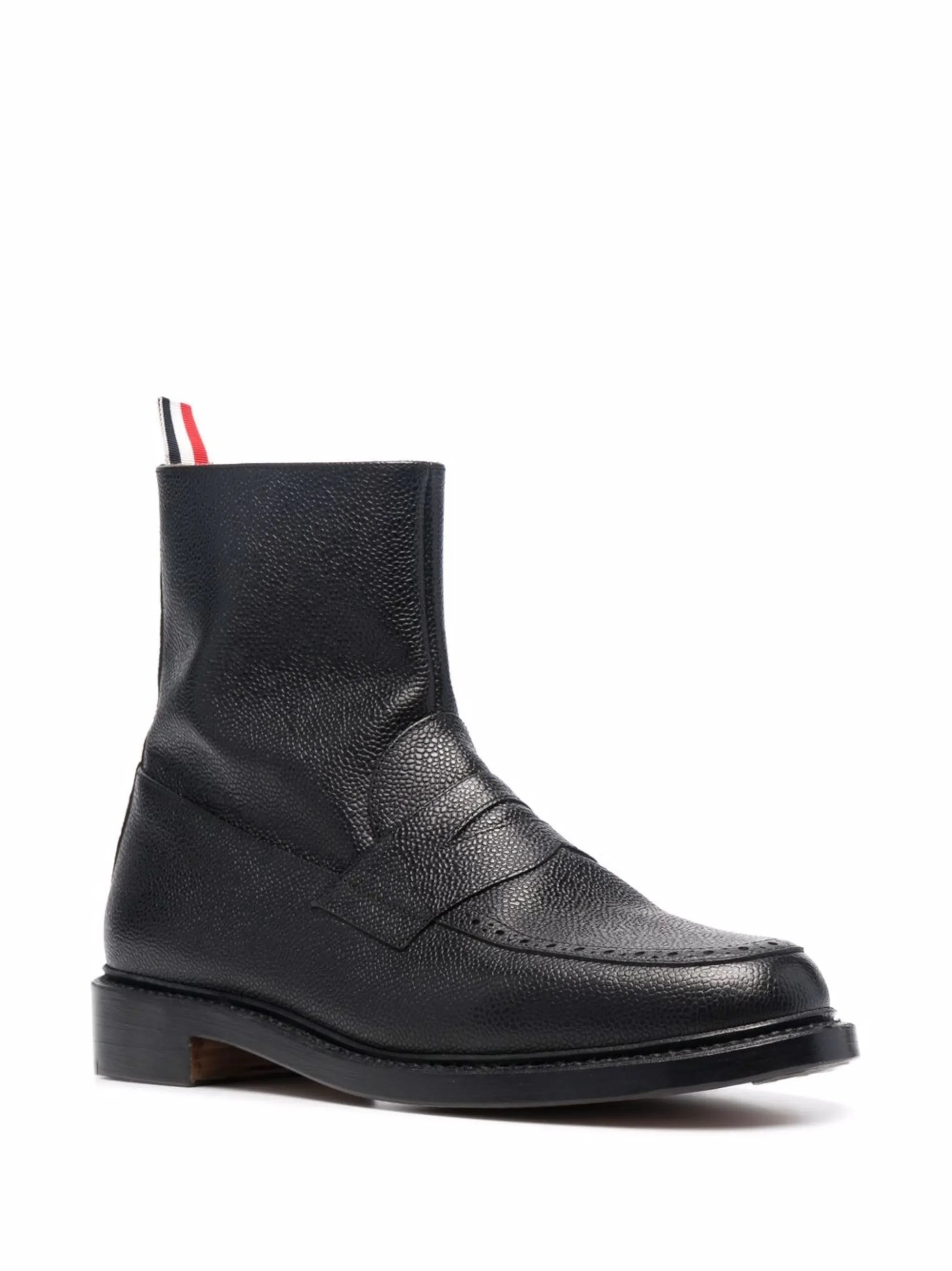 Goodyear-sole penny loafer ankle boots
