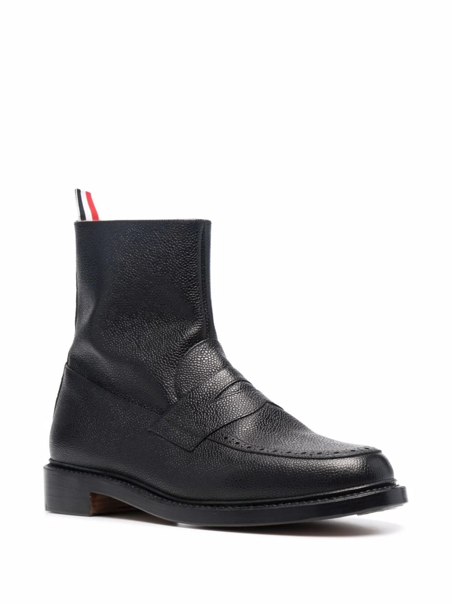 Goodyear-sole penny loafer ankle boots
