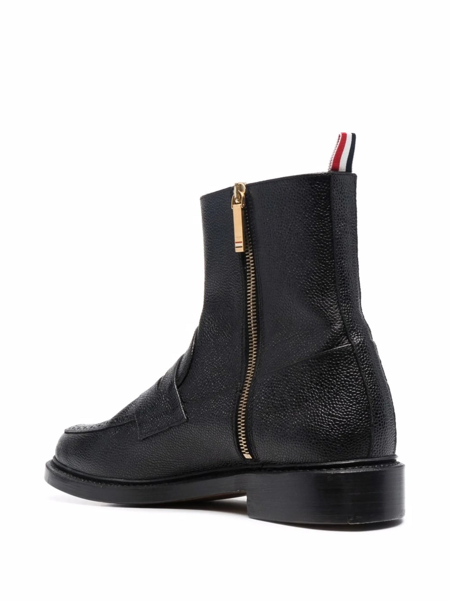 Goodyear-sole penny loafer ankle boots