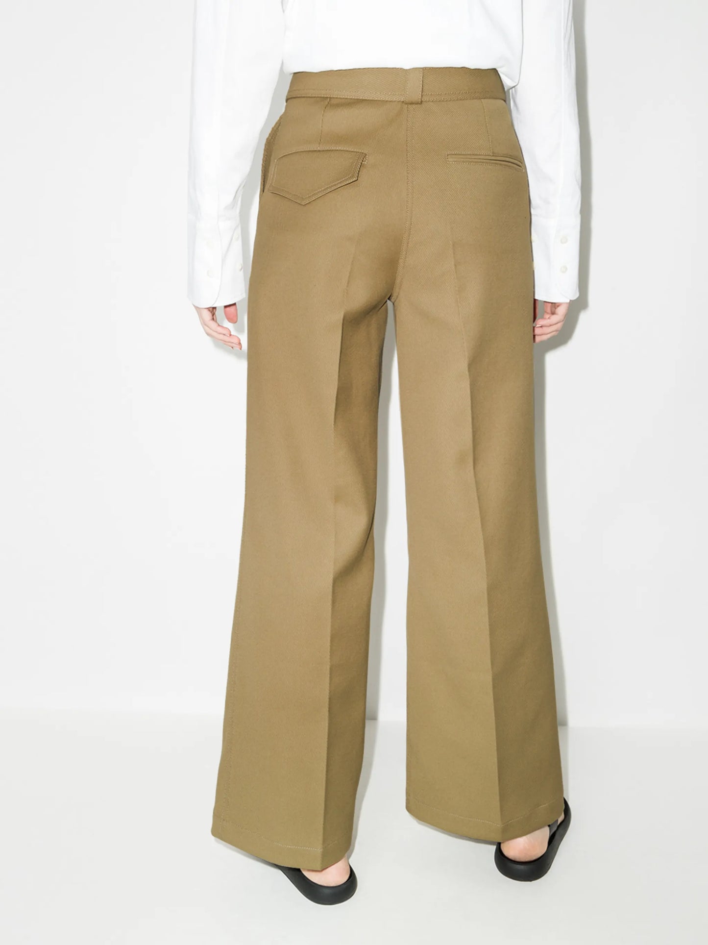 Flyn belted straight-leg trousers
