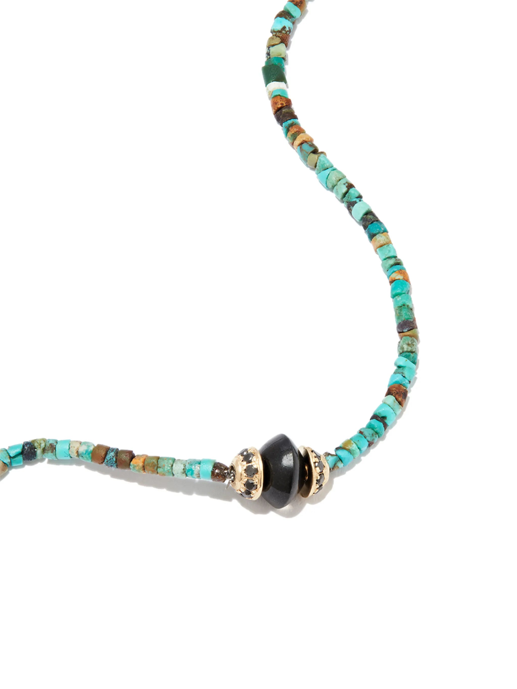 14kt yellow gold multi-stone necklace