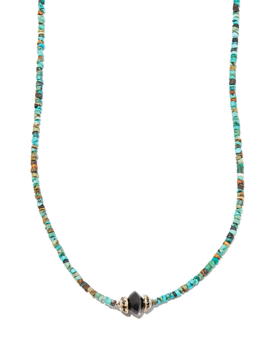 14kt yellow gold multi-stone necklace