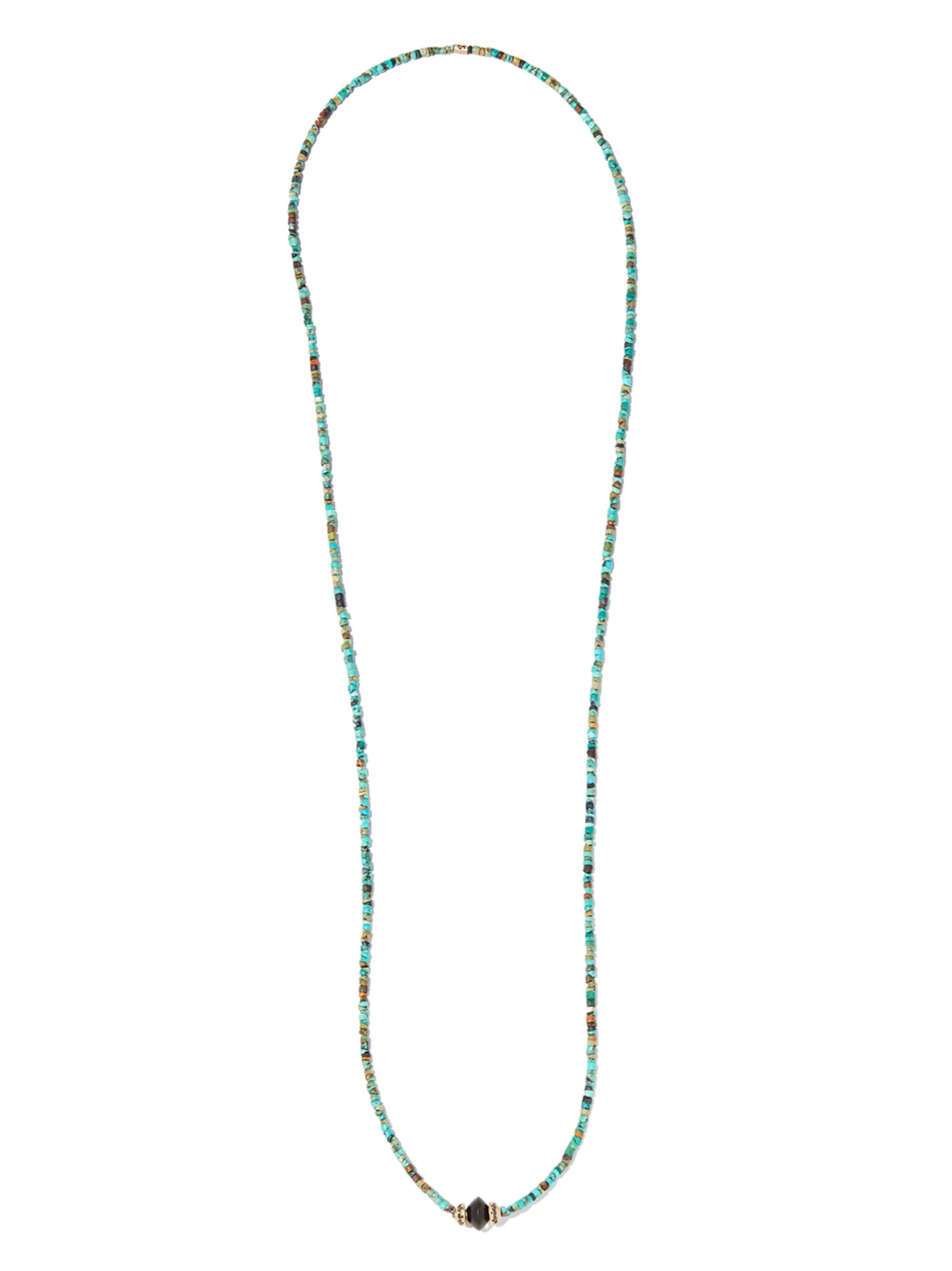 14kt yellow gold multi-stone necklace