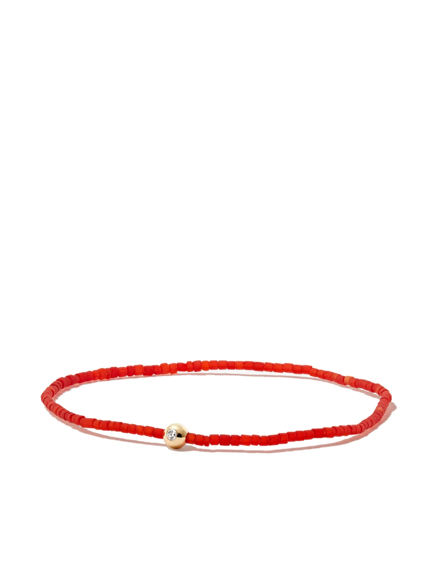 14kt yellow gold diamond beaded bracelet