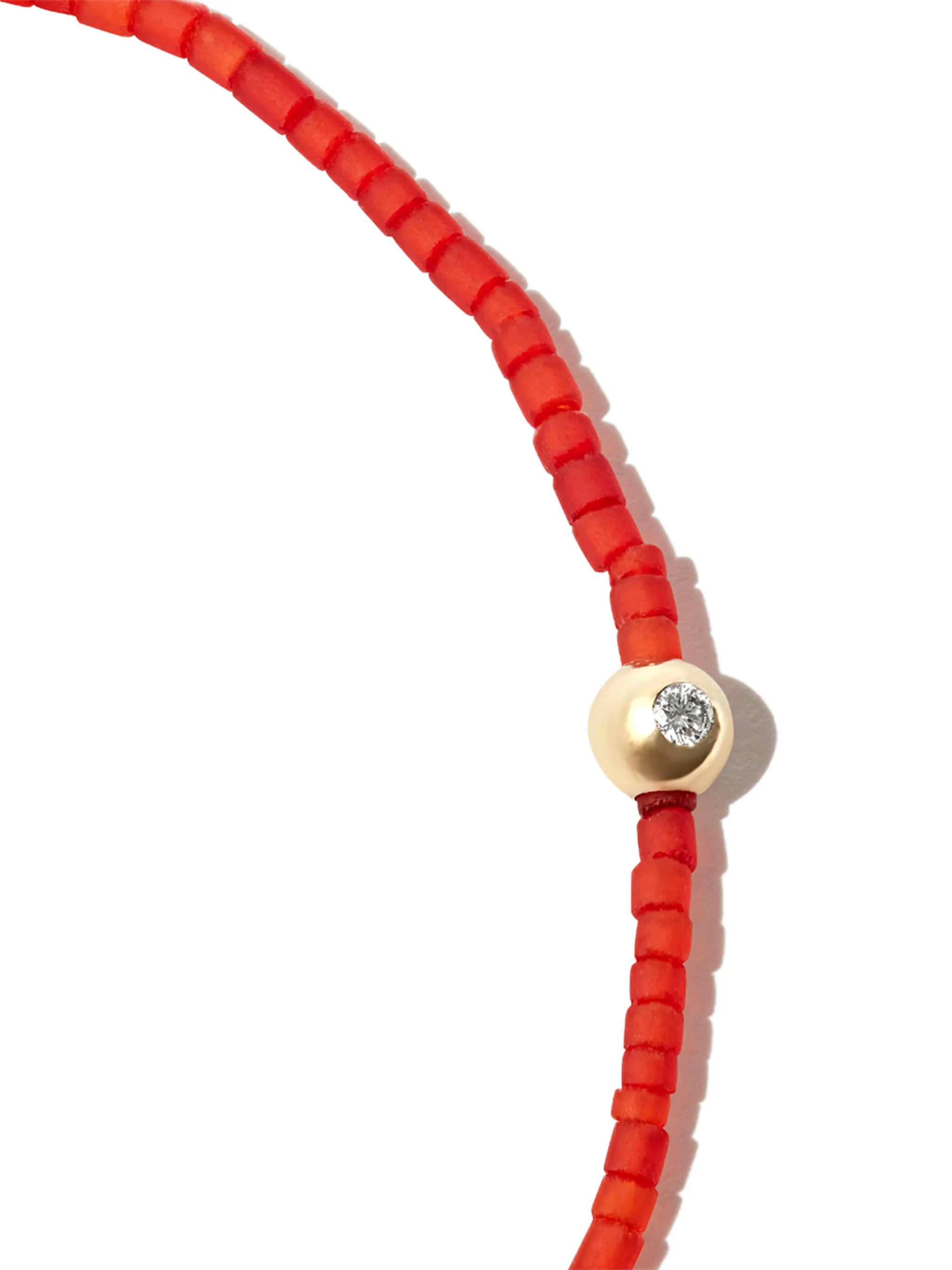 14kt yellow gold diamond beaded bracelet