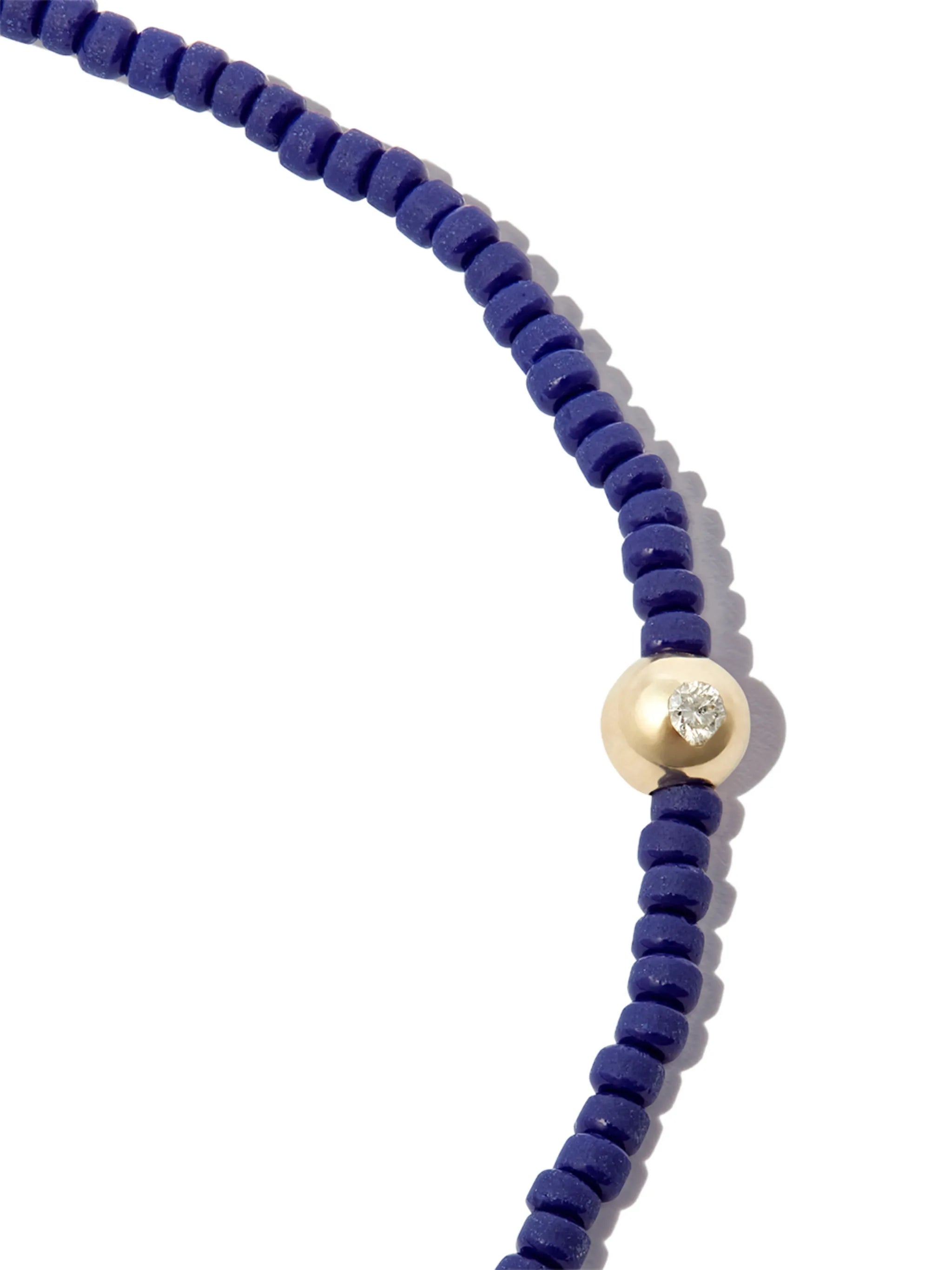 14kt yellow gold diamond beaded bracelet