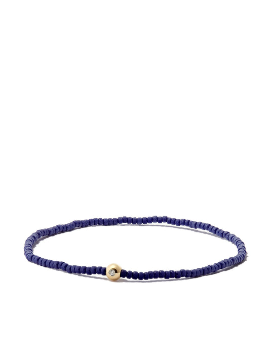 14kt yellow gold diamond beaded bracelet