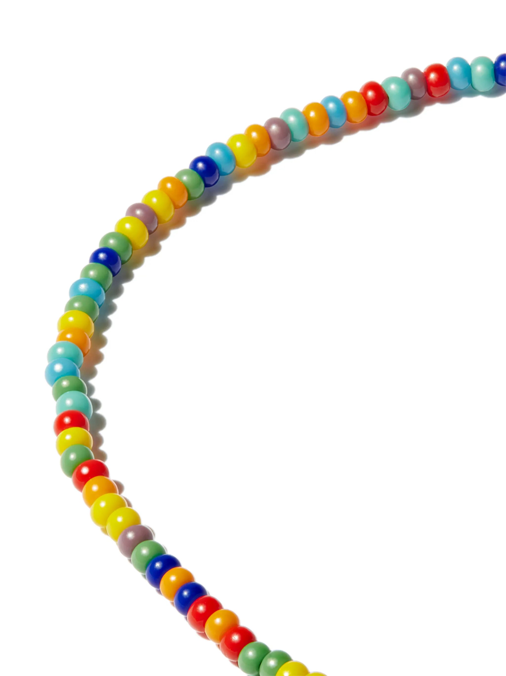 14kt yellow gold evil eye beaded necklace