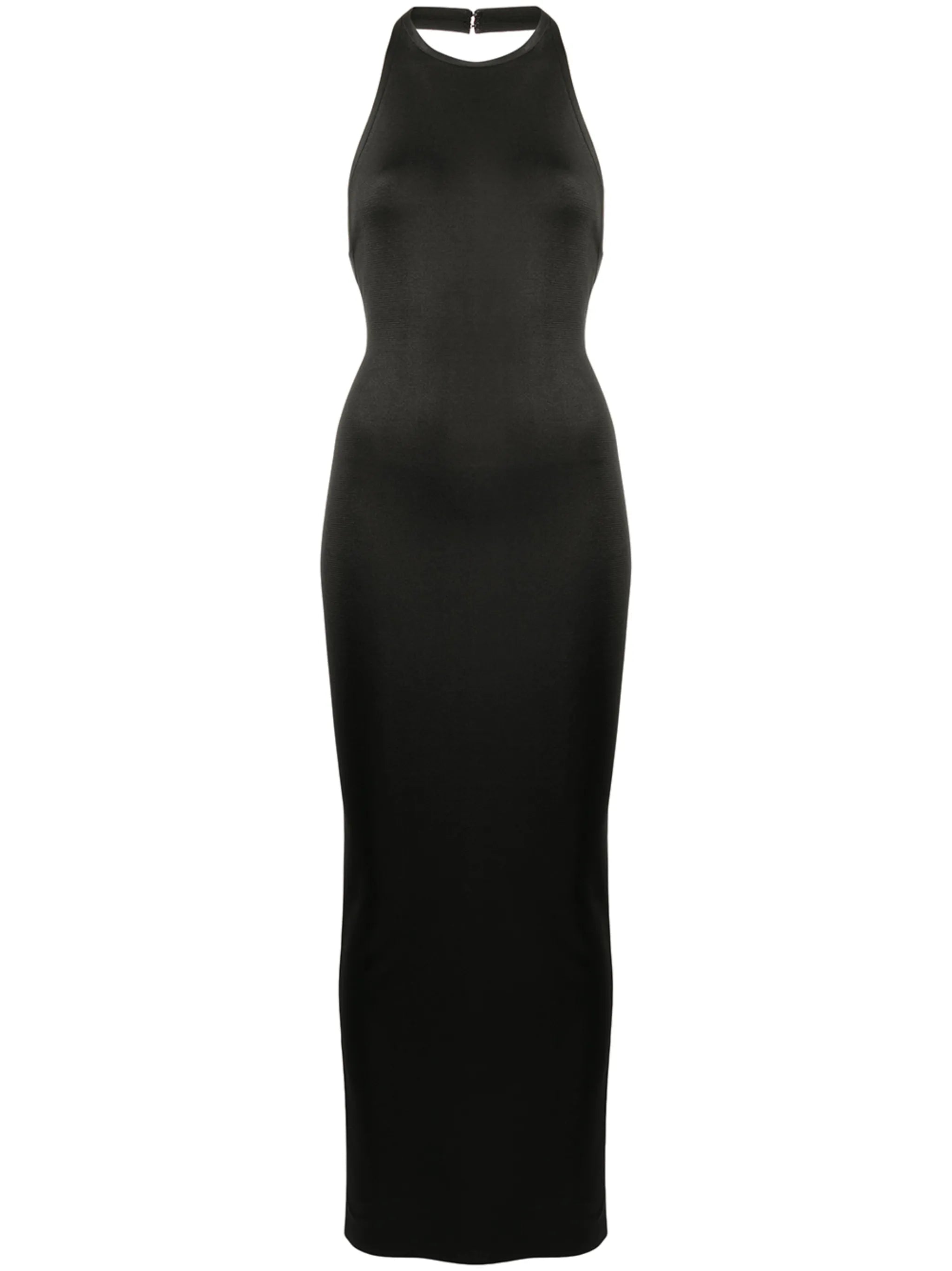 rear-slit halterneck dress