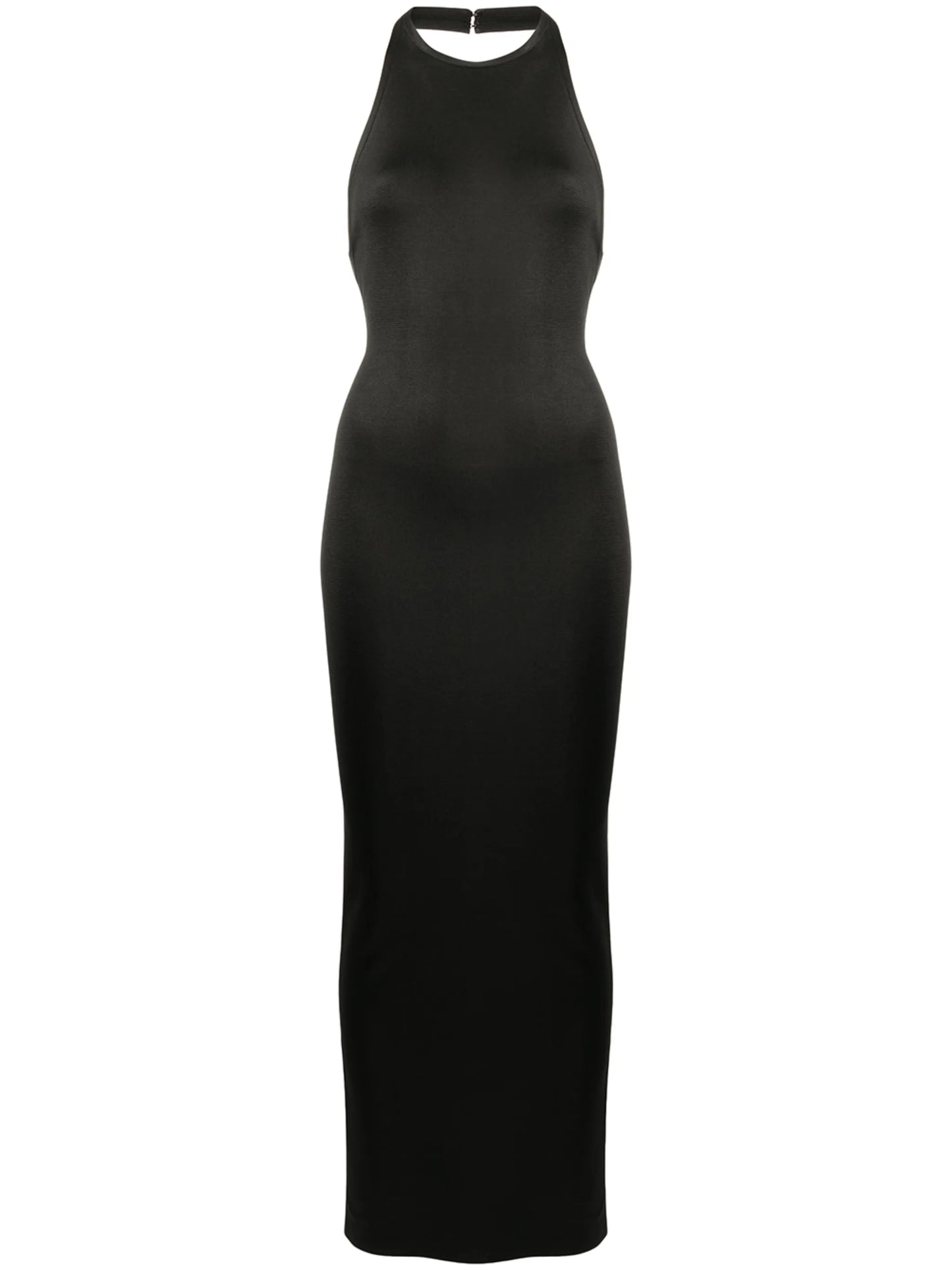 rear-slit halterneck dress