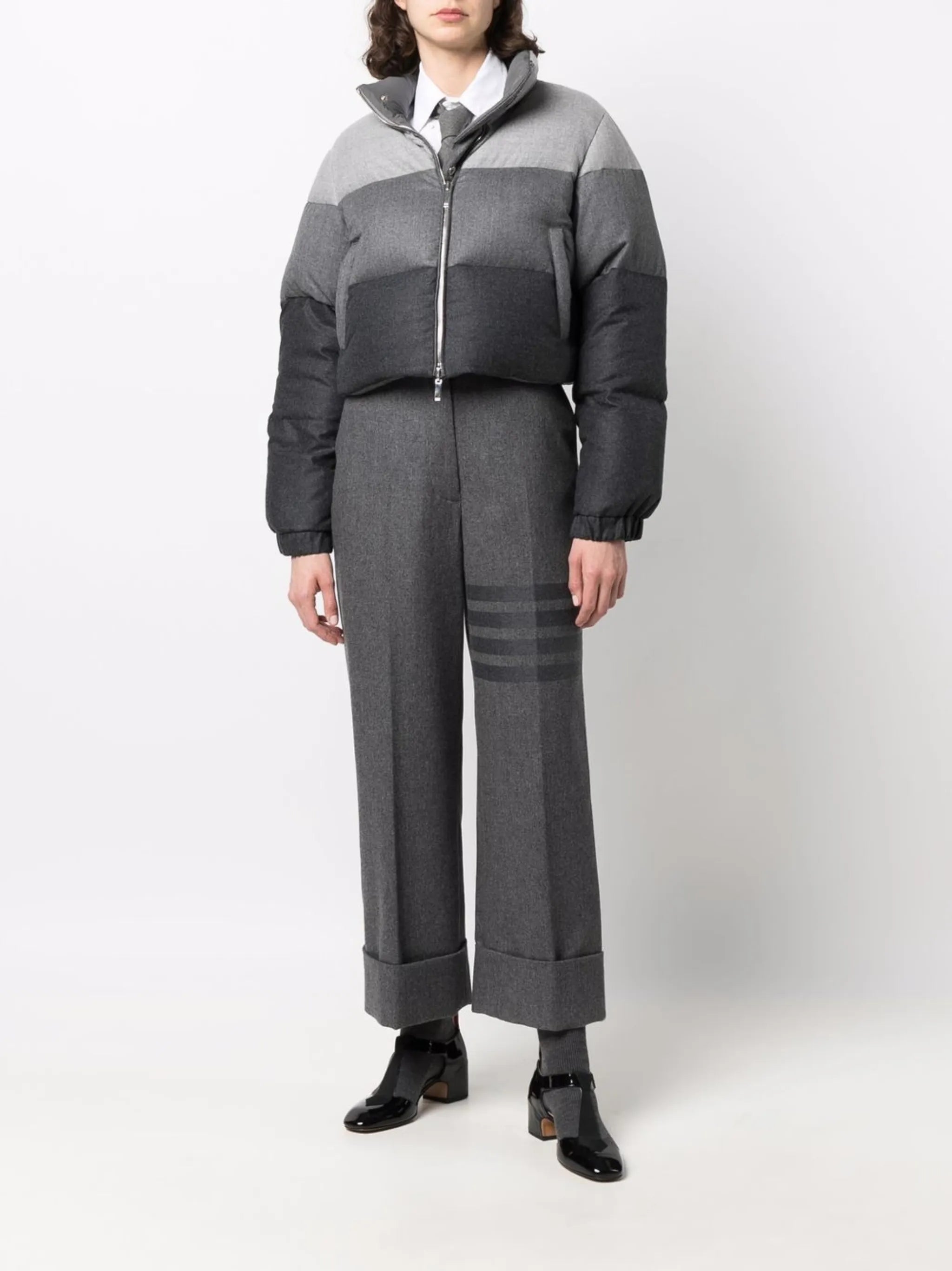 cropped puffer down jacket