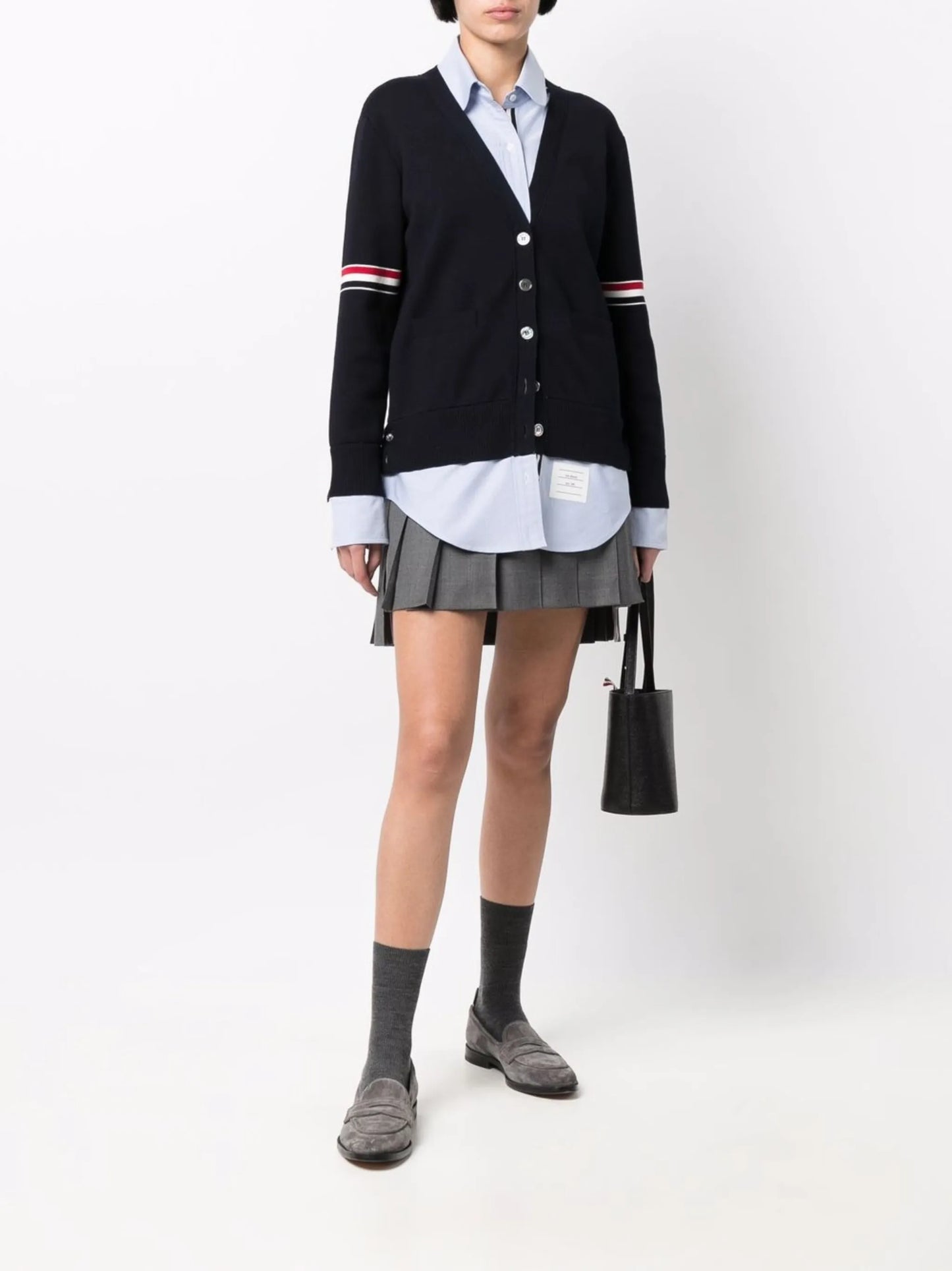 RWB-armbands V-neck cardigan