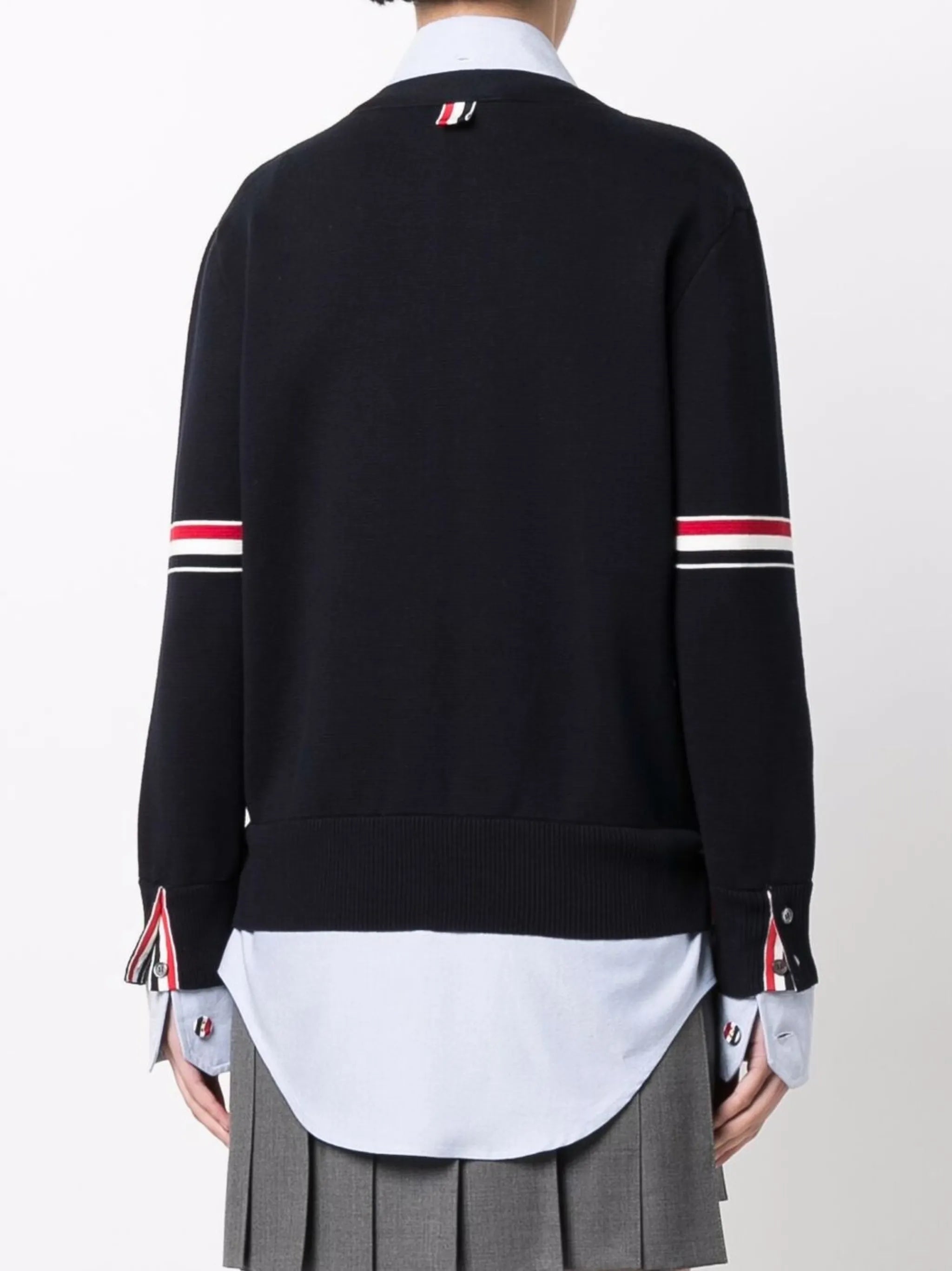 RWB-armbands V-neck cardigan