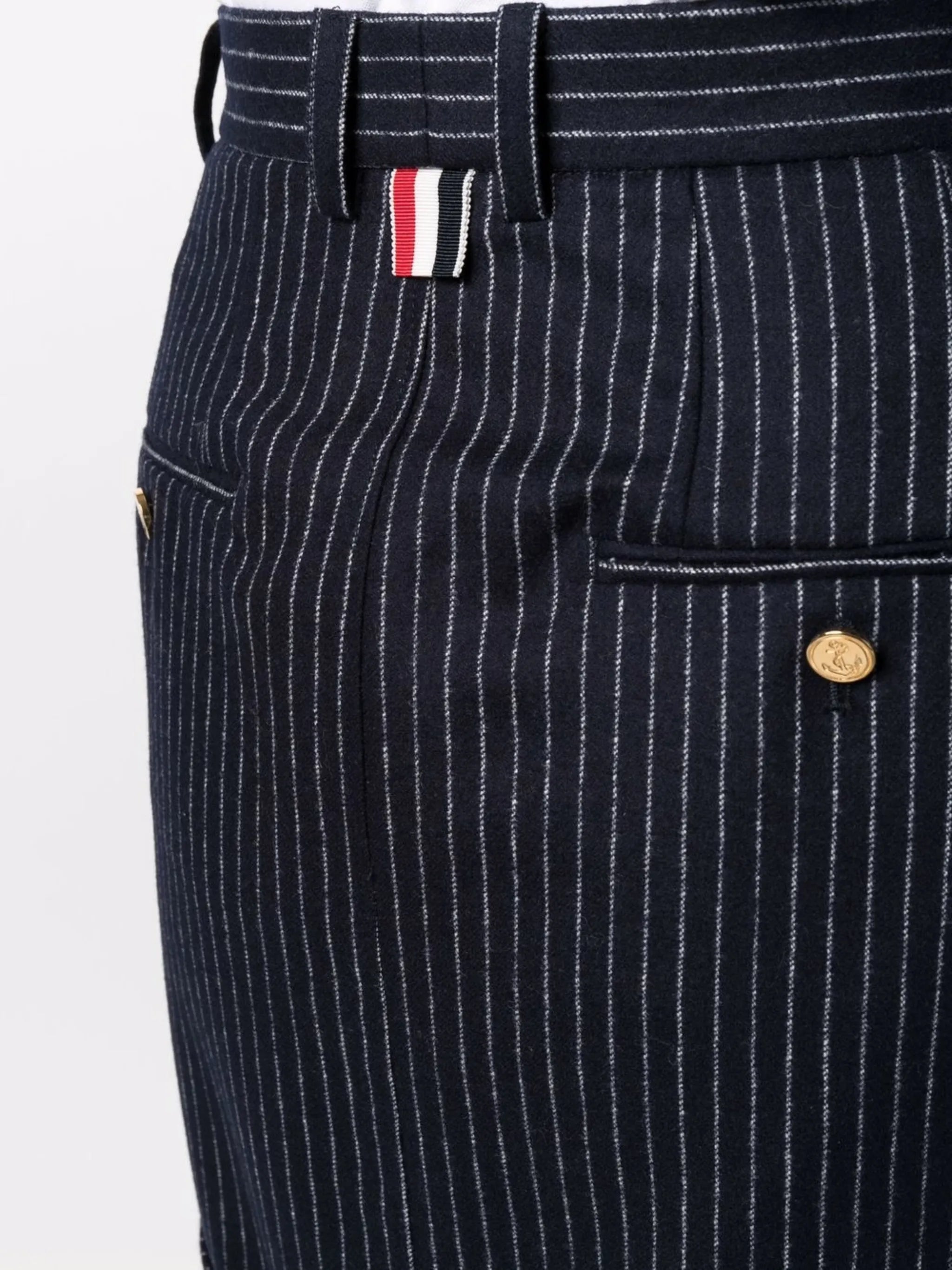 pinstripe flannel mini skirt
