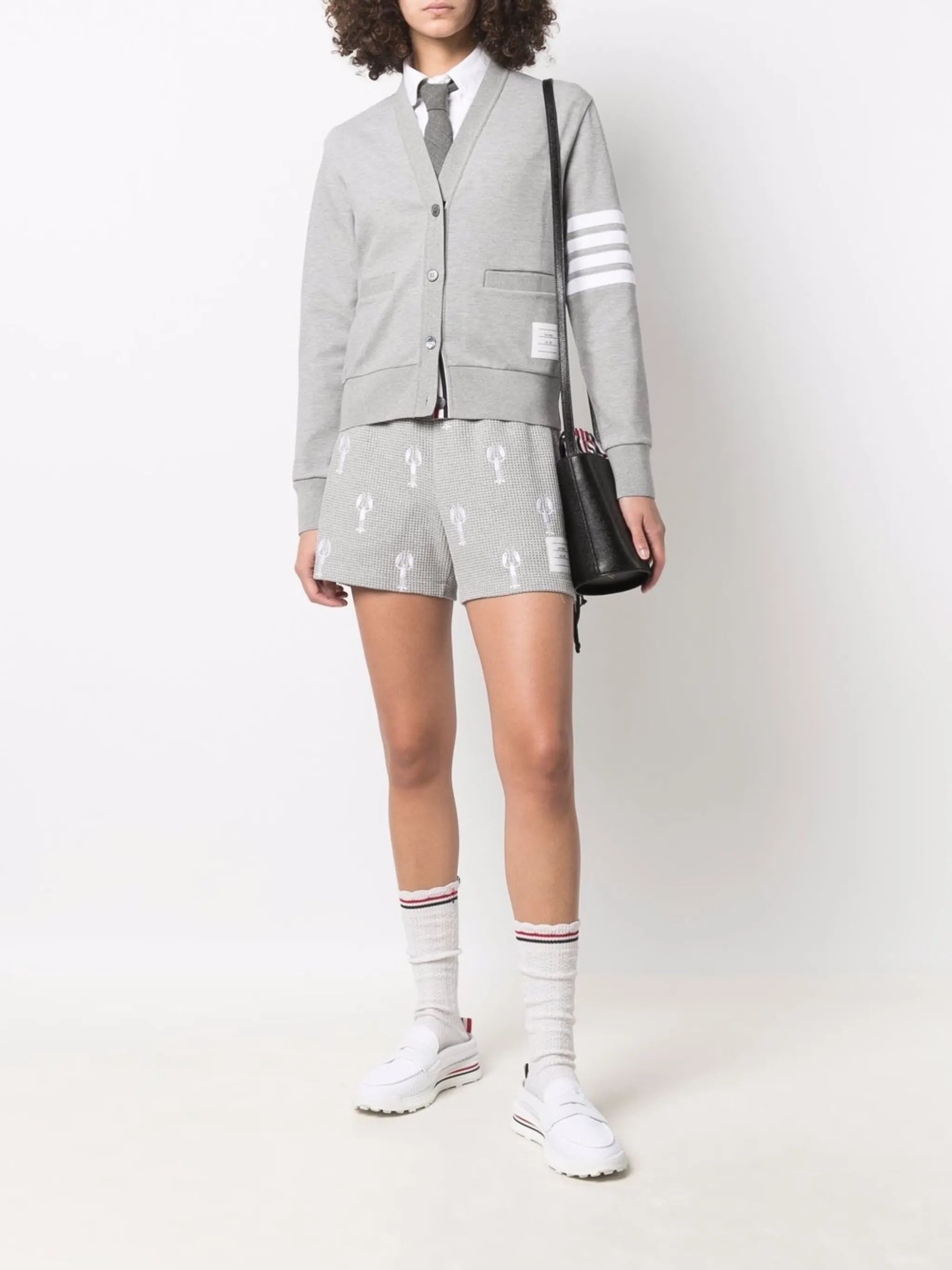 4-Bar stripe cardigan