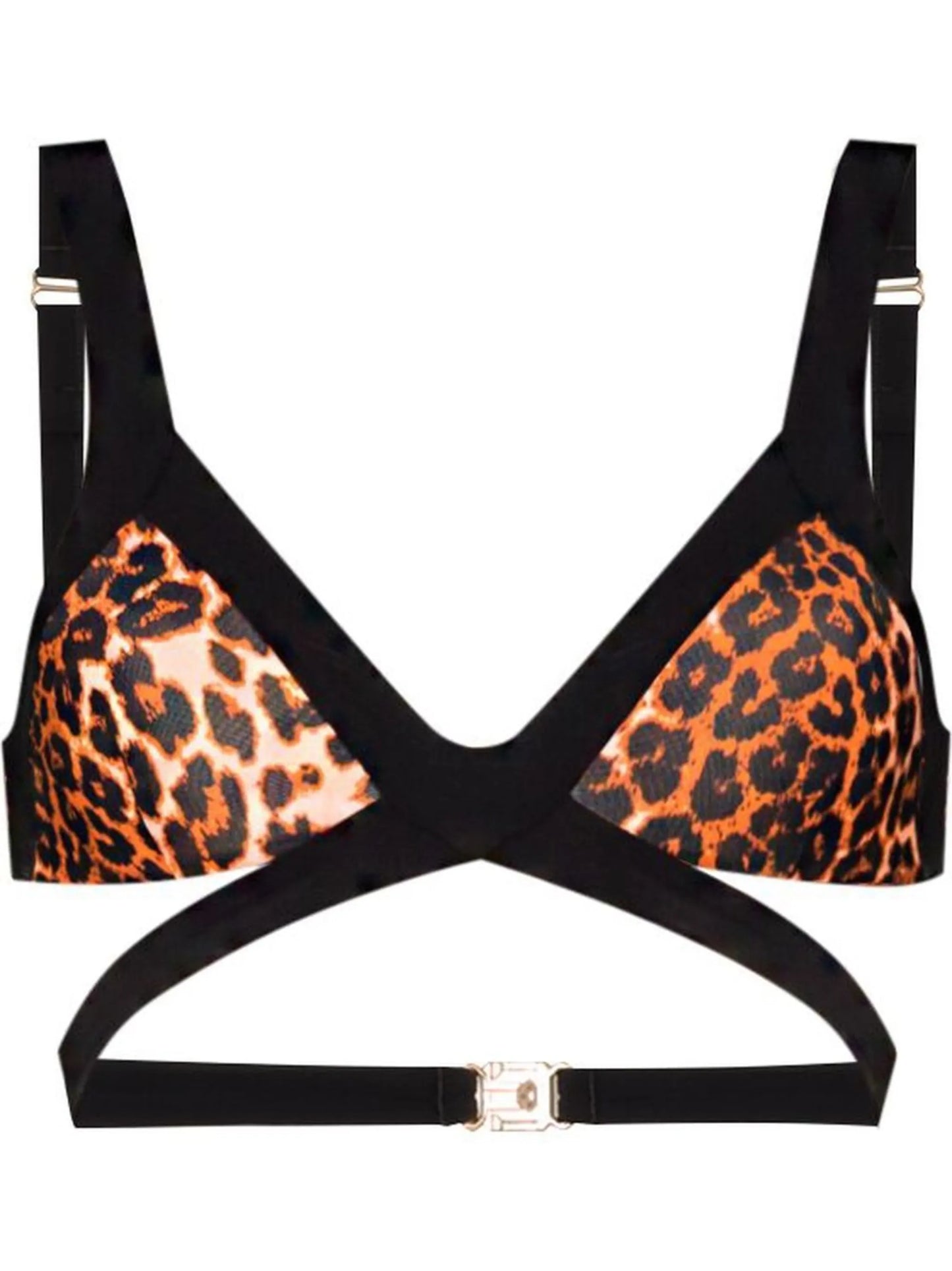 Mazzy leopard-print triangle bikini top
