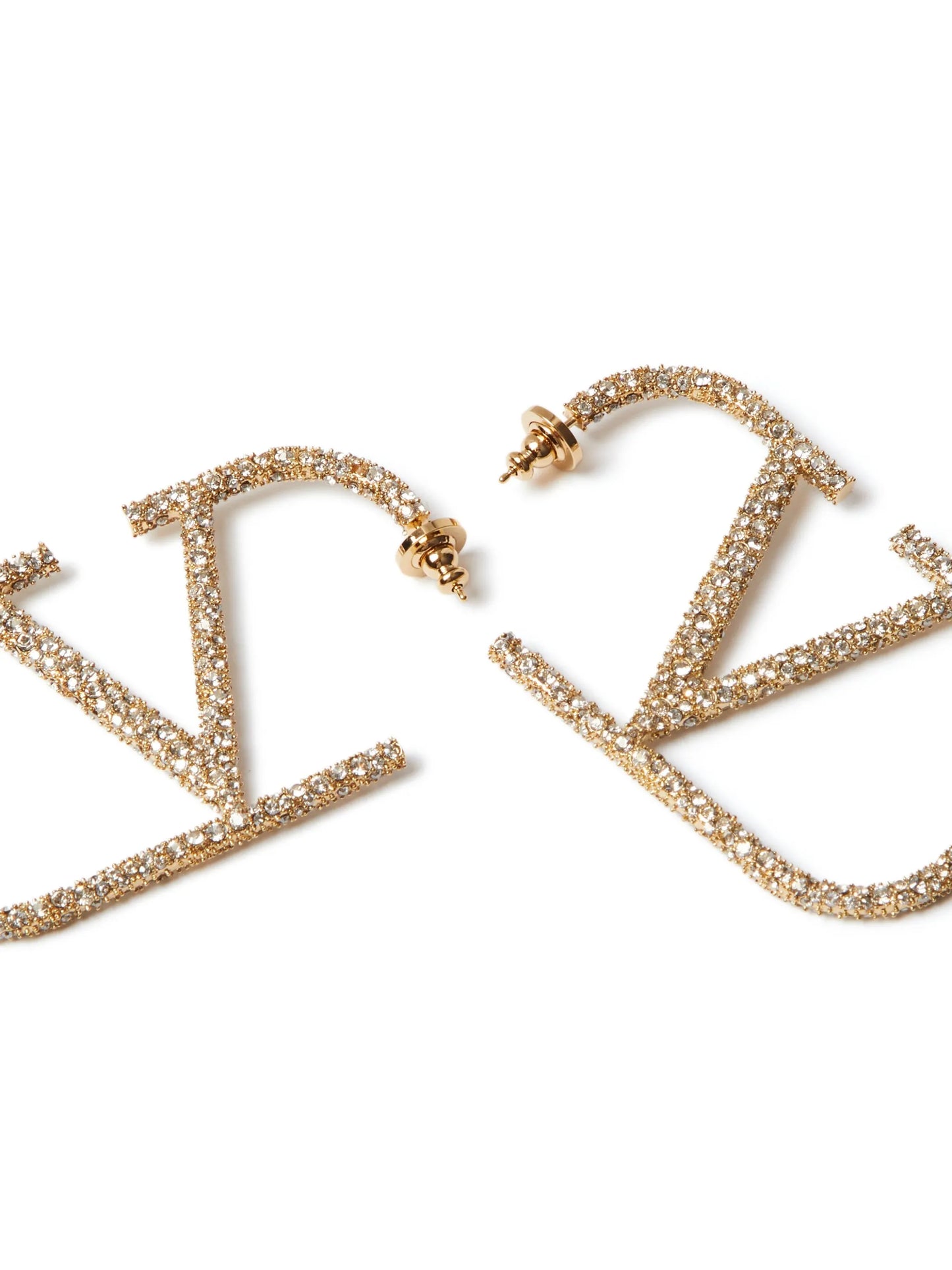 VLogo Signature crystal-embellished earrings